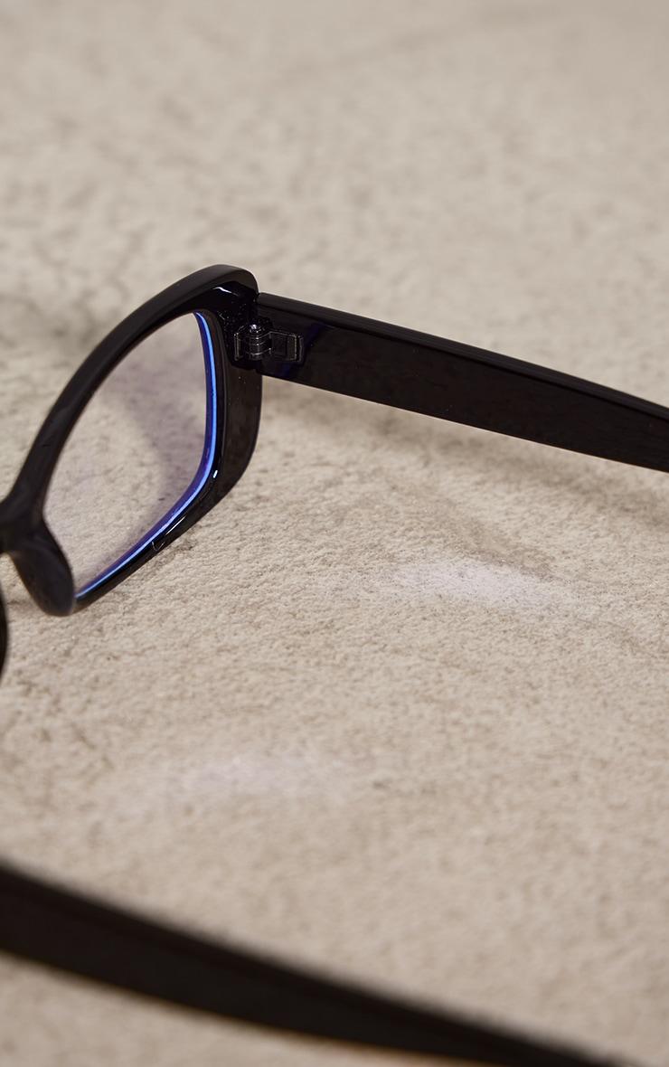 Black Flared Chunky Frame Blue Light Readers Product Image