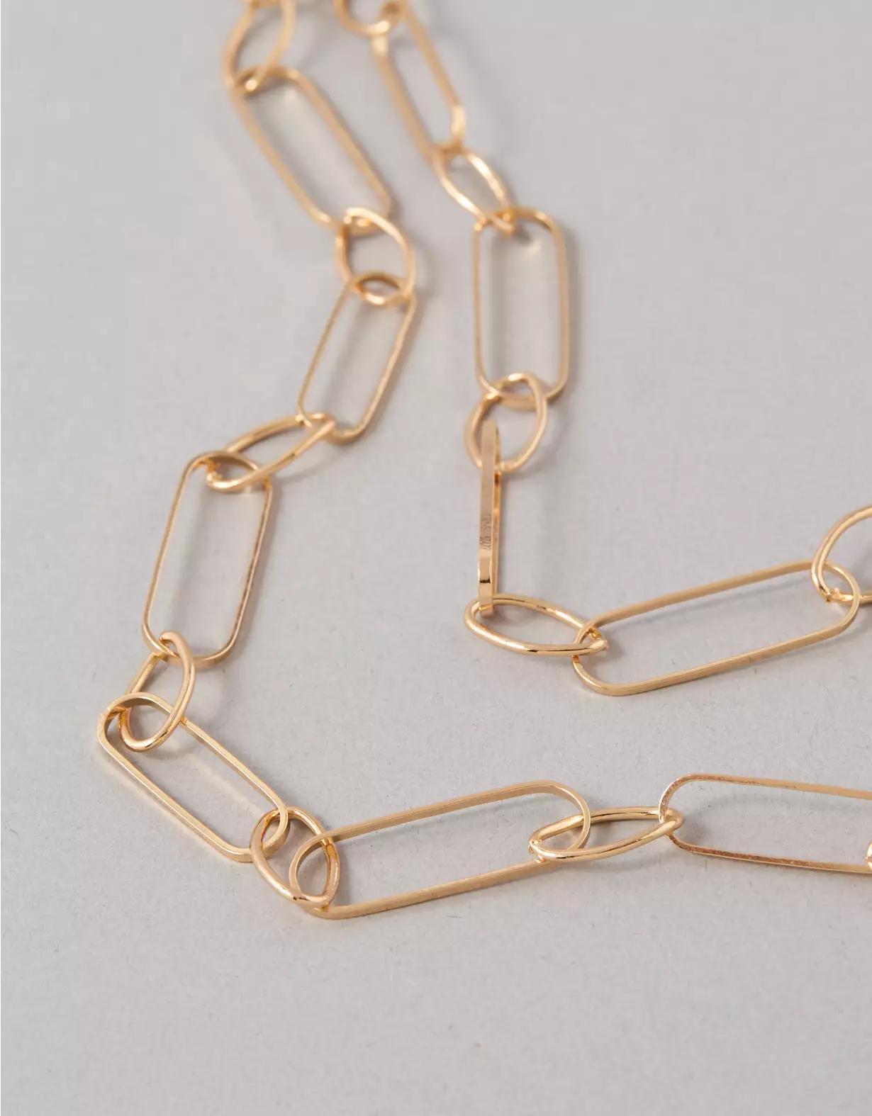 AEO Paperclip Chain Long Necklace Product Image