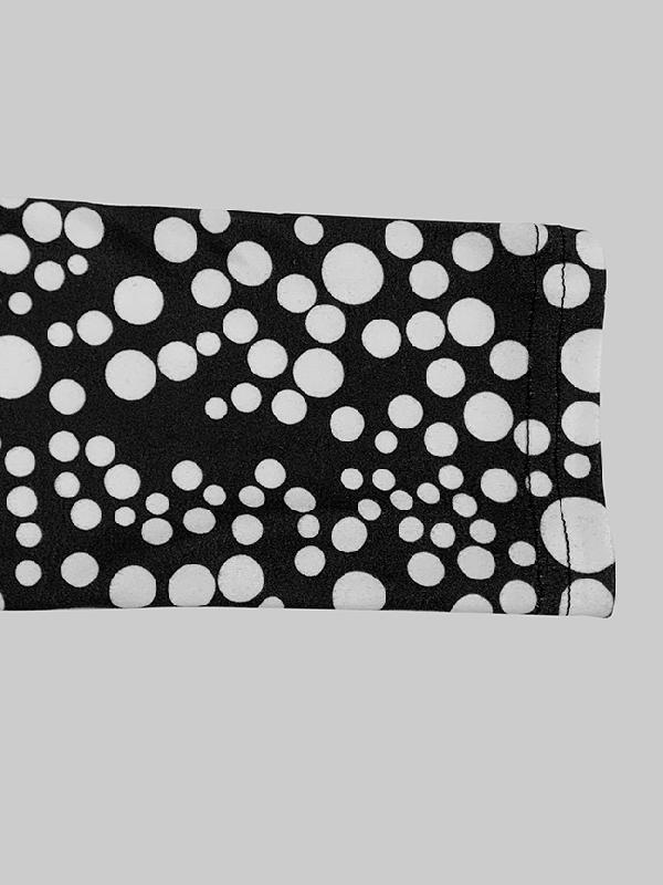 Long Sleeves Skinny Printed High-Neck T-Shirts Tops Product Image