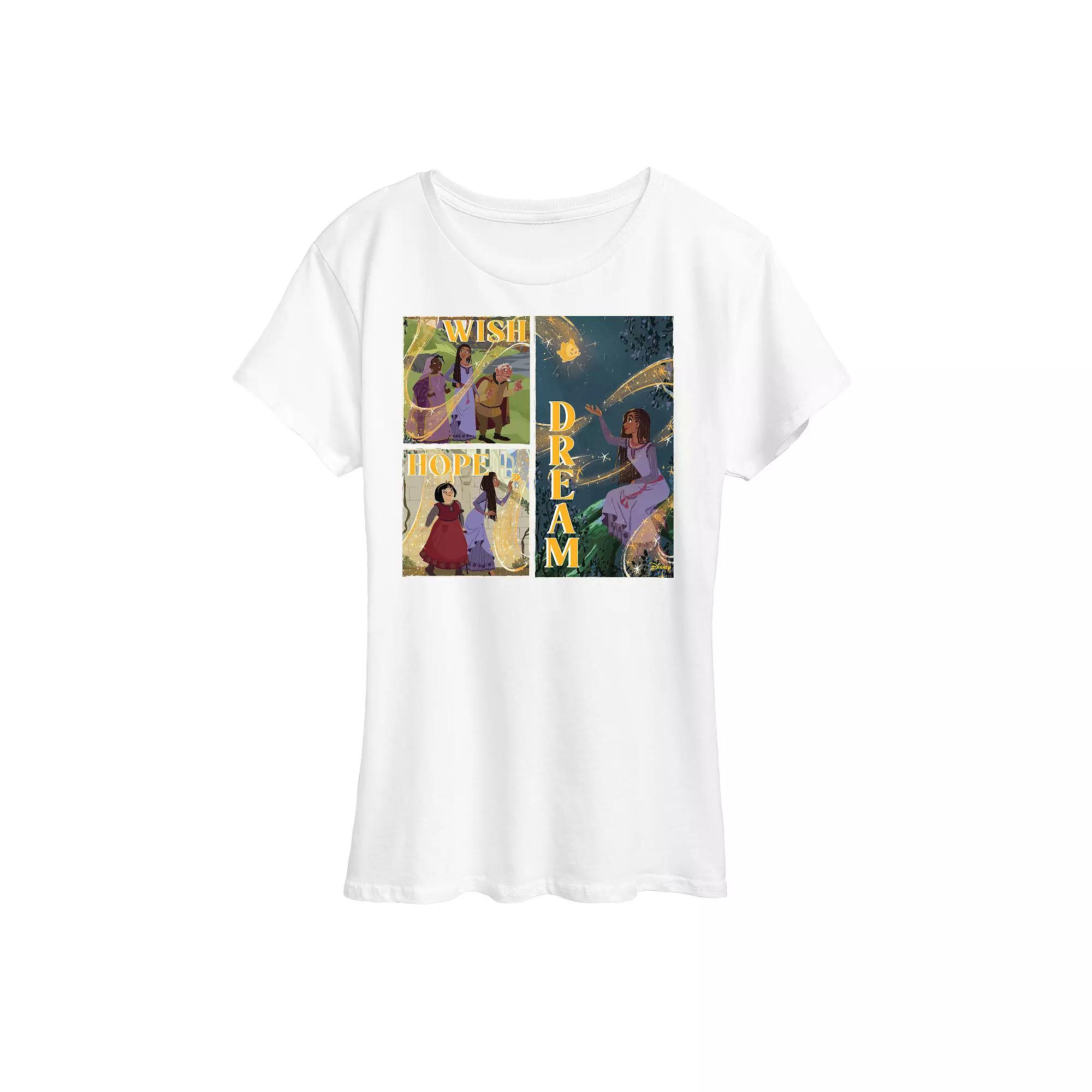 Disney's Wish Women's Wish Hope Dream Graphic Tee, Girl's,  Product Image