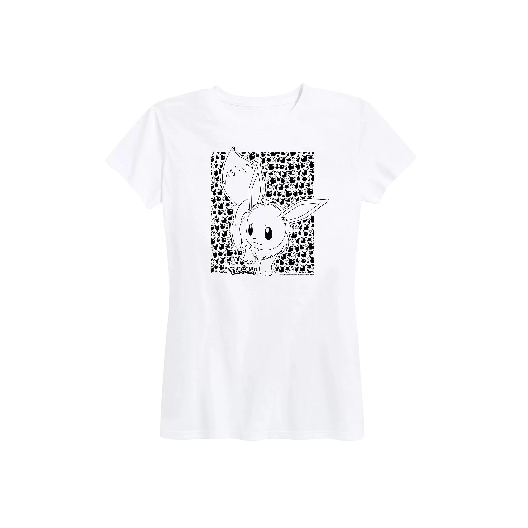 Women's Pokemon Eevee Pattern Graphic Tee,  Product Image