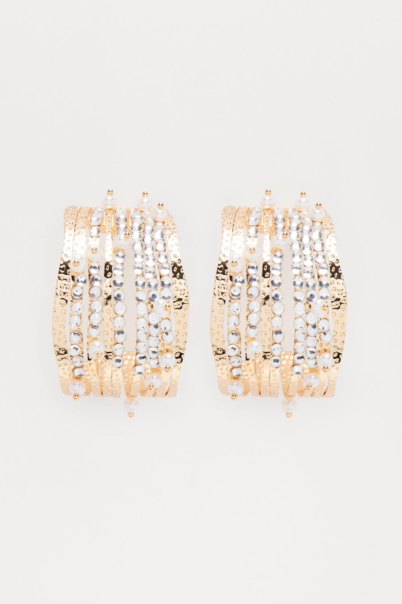 Galaxy Hoop Earrings - Gold Product Image