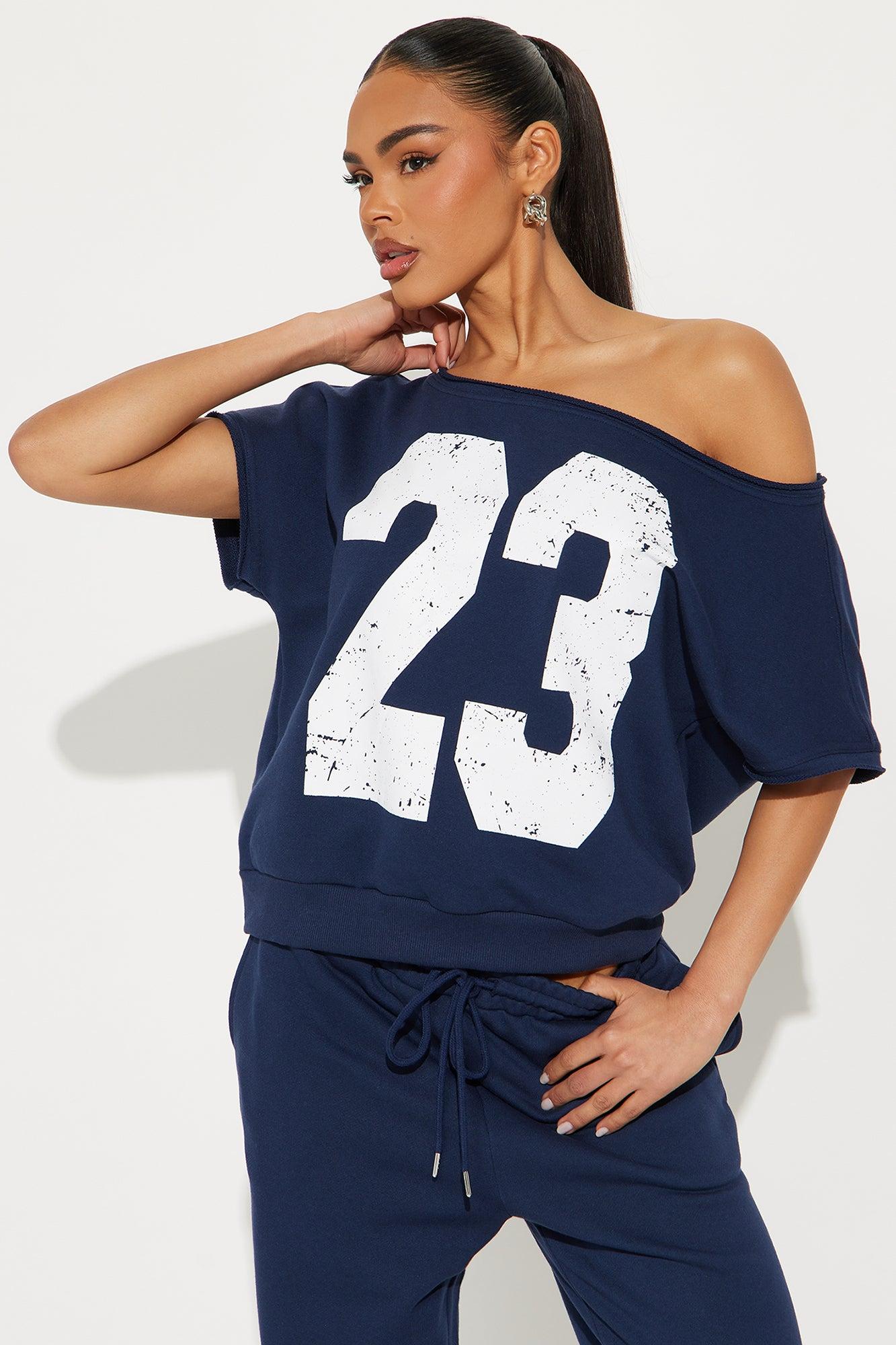 23 Off Shoulder Pant Set - Navy/combo Product Image