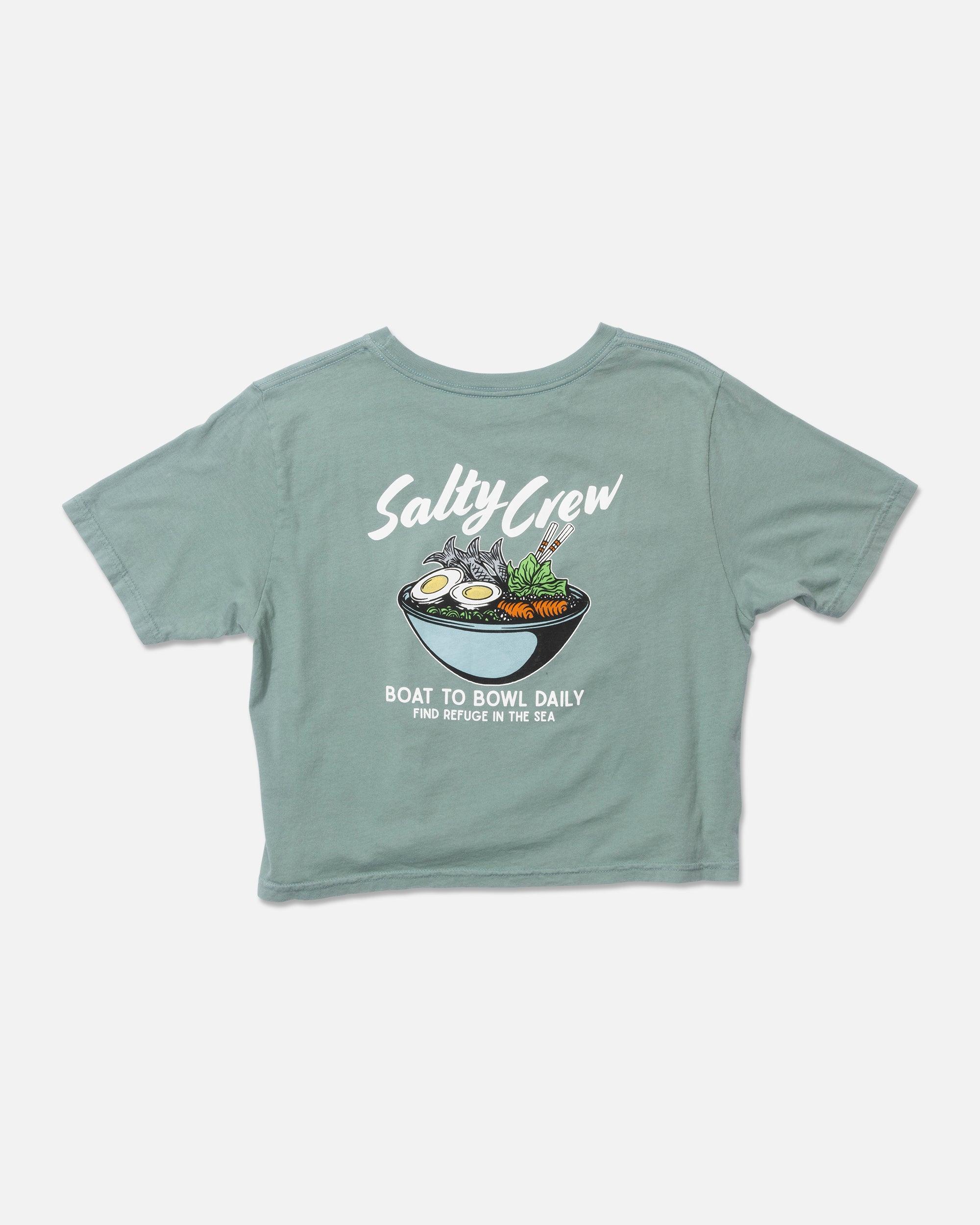 Fish Bowl Crop Tee - Sage Female Product Image