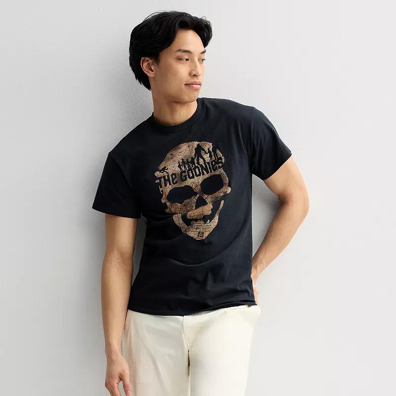 Mens The Goonies Treasure Map Skull Crewneck Graphic Tee Product Image