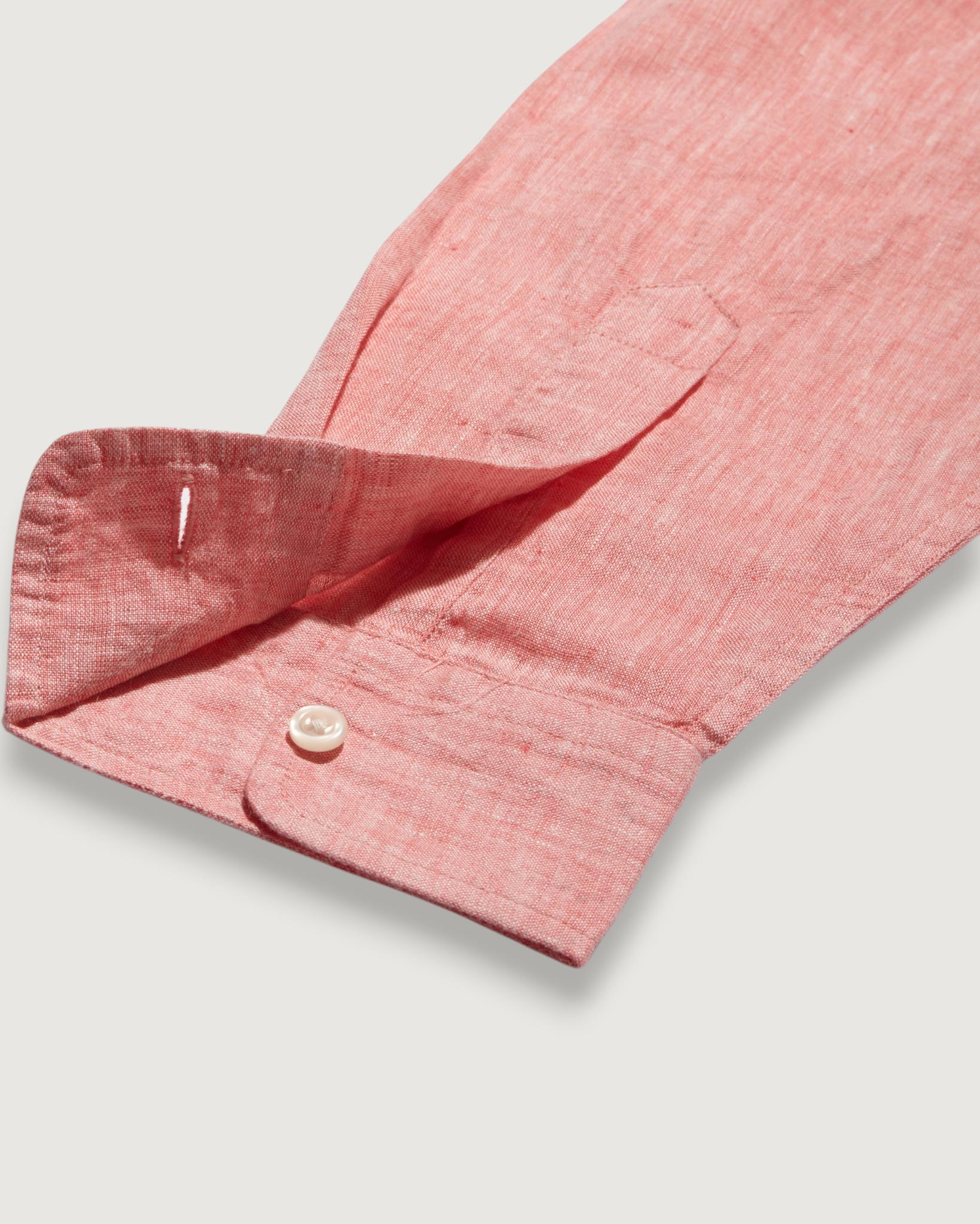 Nantucket Yarn Dyed Linen Shirt - Red Product Image