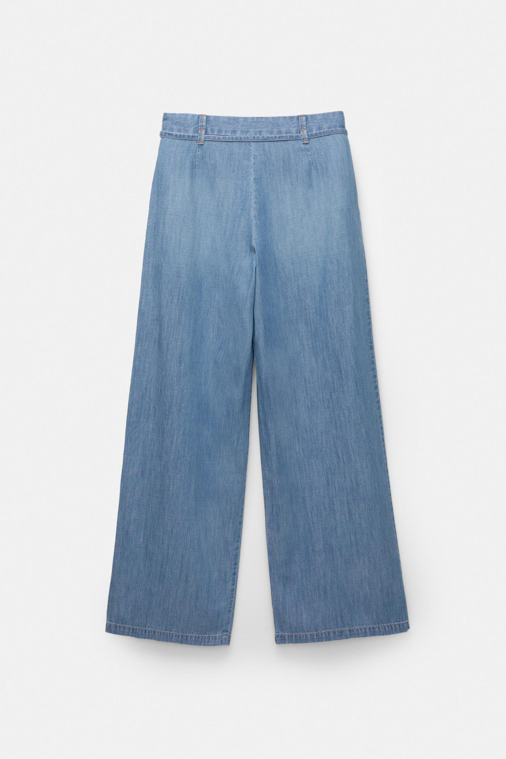 Wide-leg jeans with drawstring Product Image