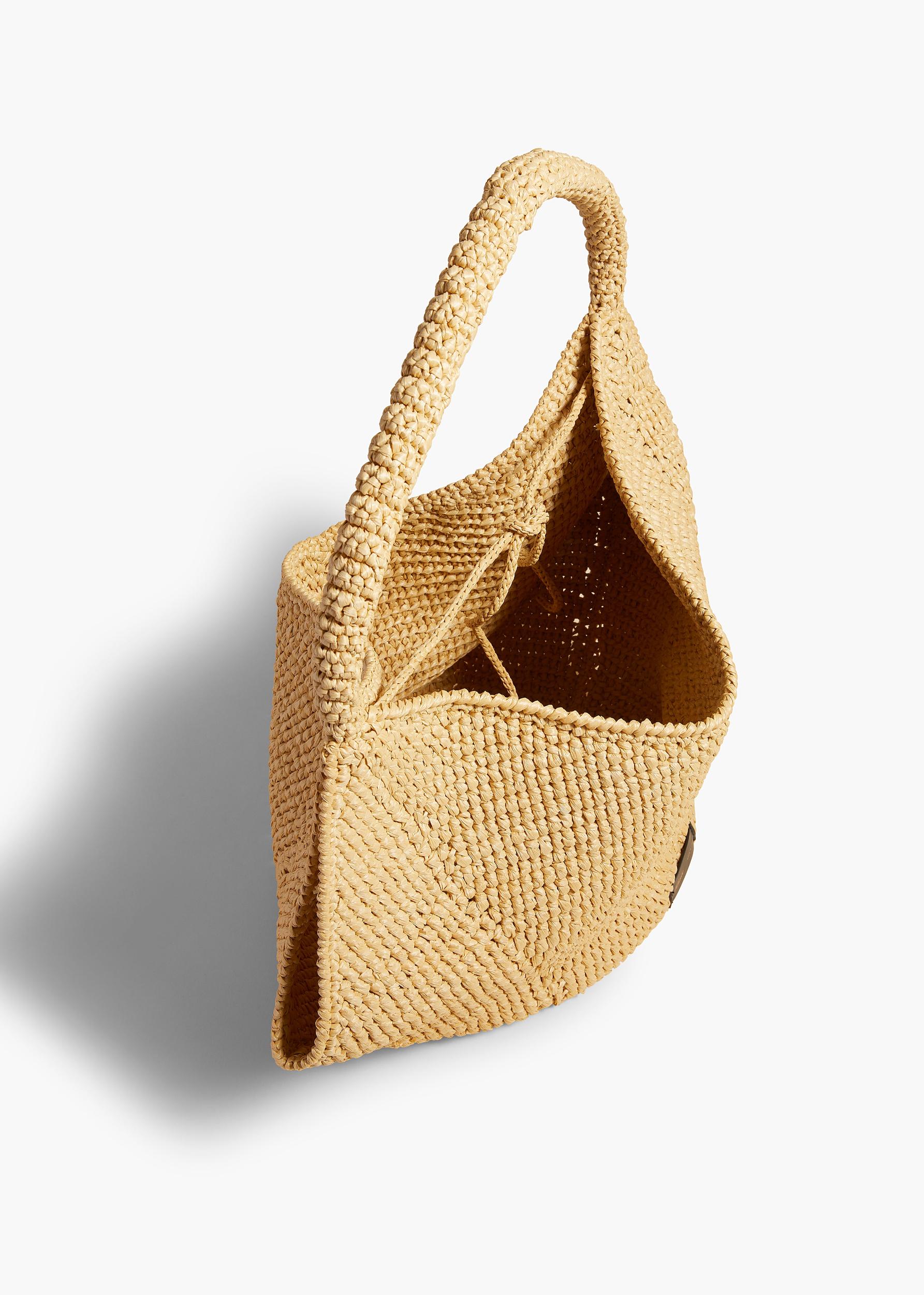 Medium Lotus Tote in Natural Raffia Product Image