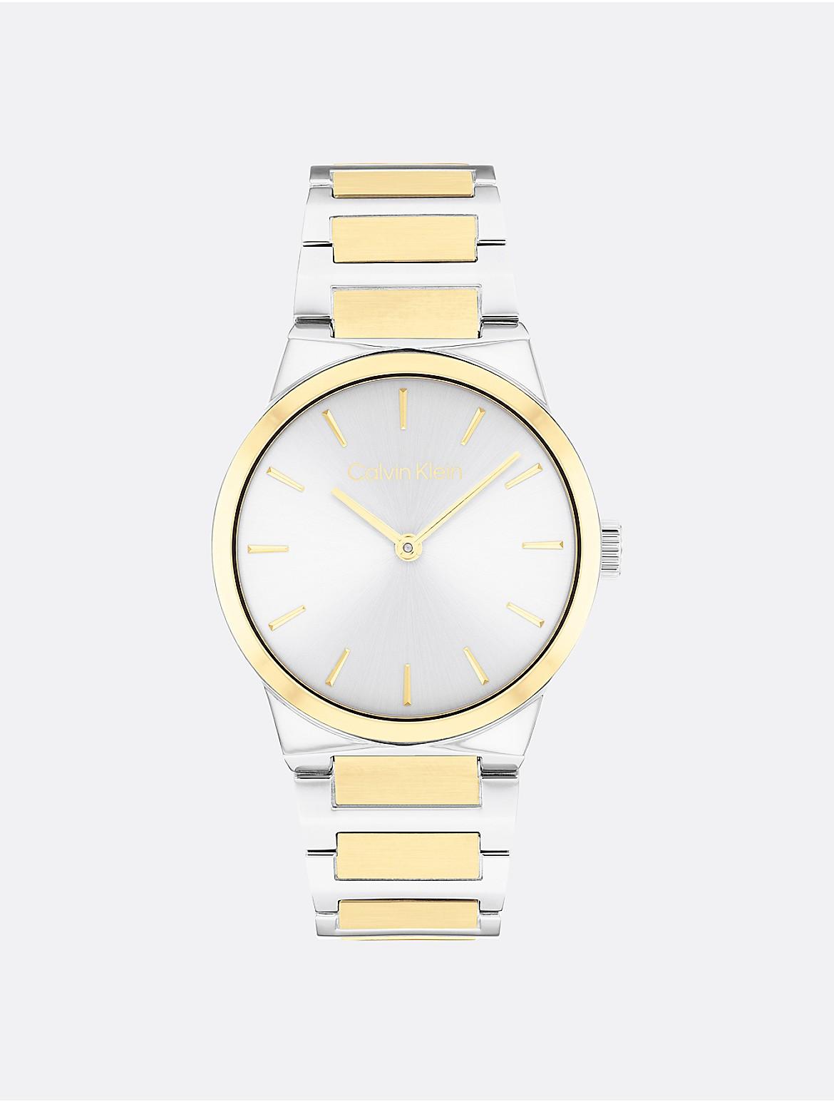 Calvin Klein Womens Minimalist Integrated Link Bracelet 32mm Watch - Metallic Product Image