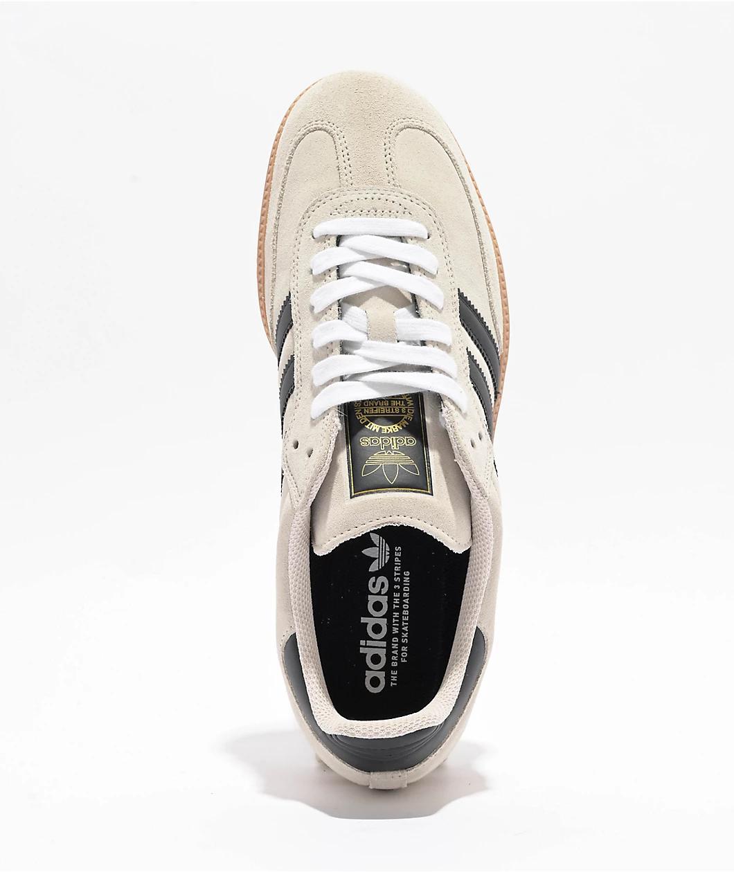 adidas Samba ADV Alumina, Core Black, & Gum Skate Shoes Product Image