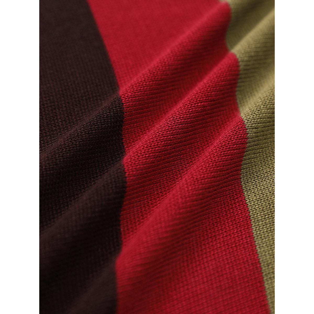 Plus Size Supersoft Essentials Rainbow Striped Patched Pocket Open Front Cardigan Multicolor Women Casual Loose Long Sleeve Everyday Cardigans BloomChic 14-16/1X Product Image