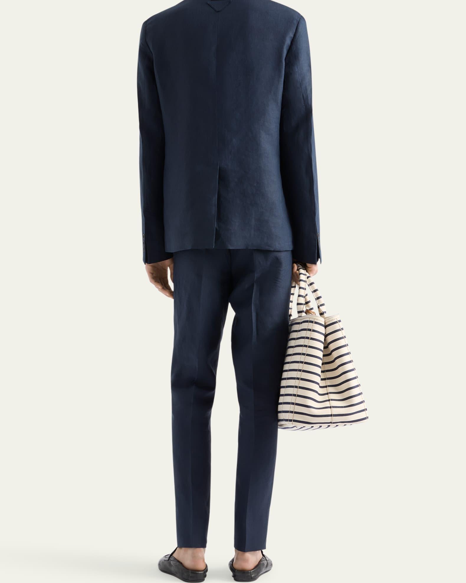 Men's Linen Single-Breasted Blazer Product Image