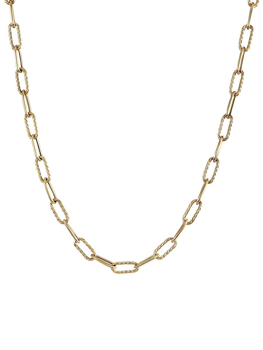 Womens DY Madison Chain Necklace in 18K Yellow Gold, 4mm Product Image