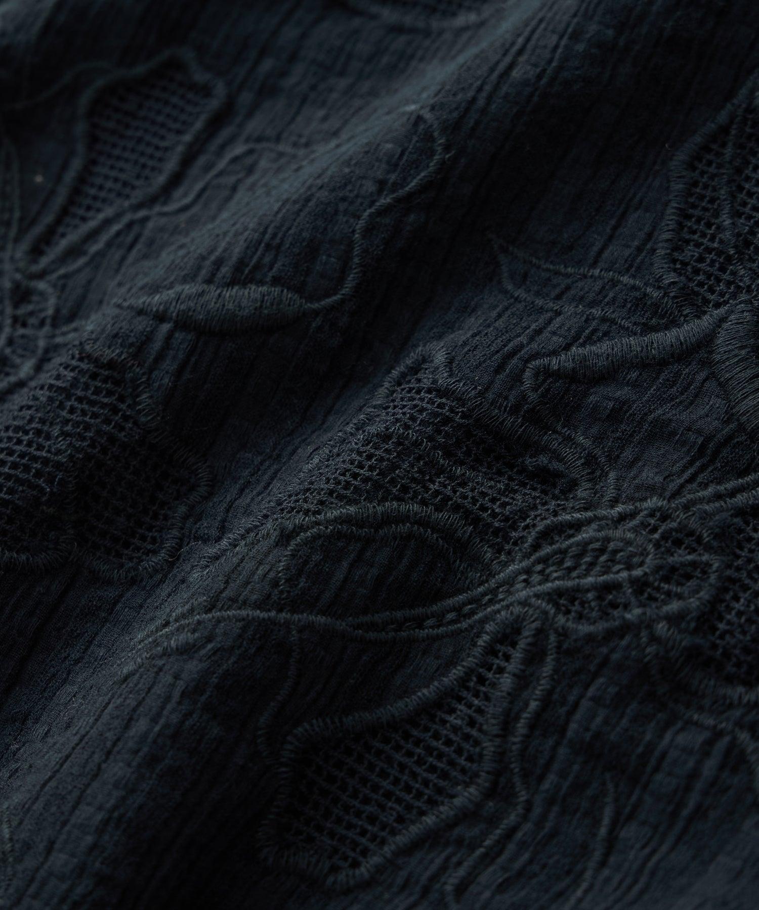 Cropped Cotton Camp Collar Shirt Product Image