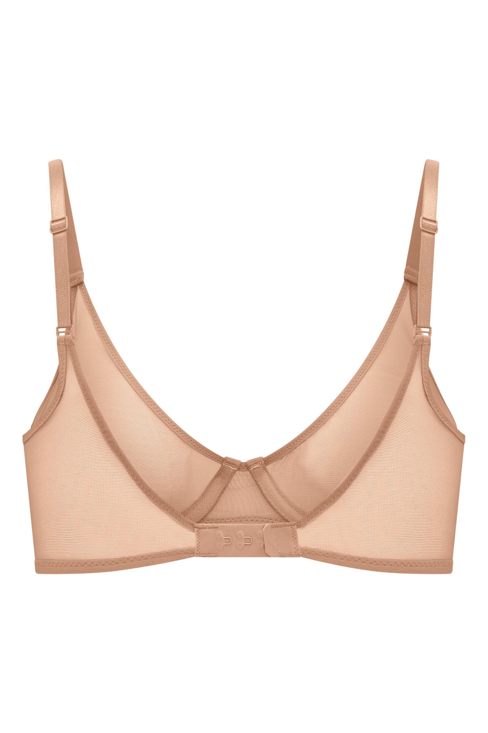Soft Mesh Single Layer Underwired Bra in Warm Peach Product Image