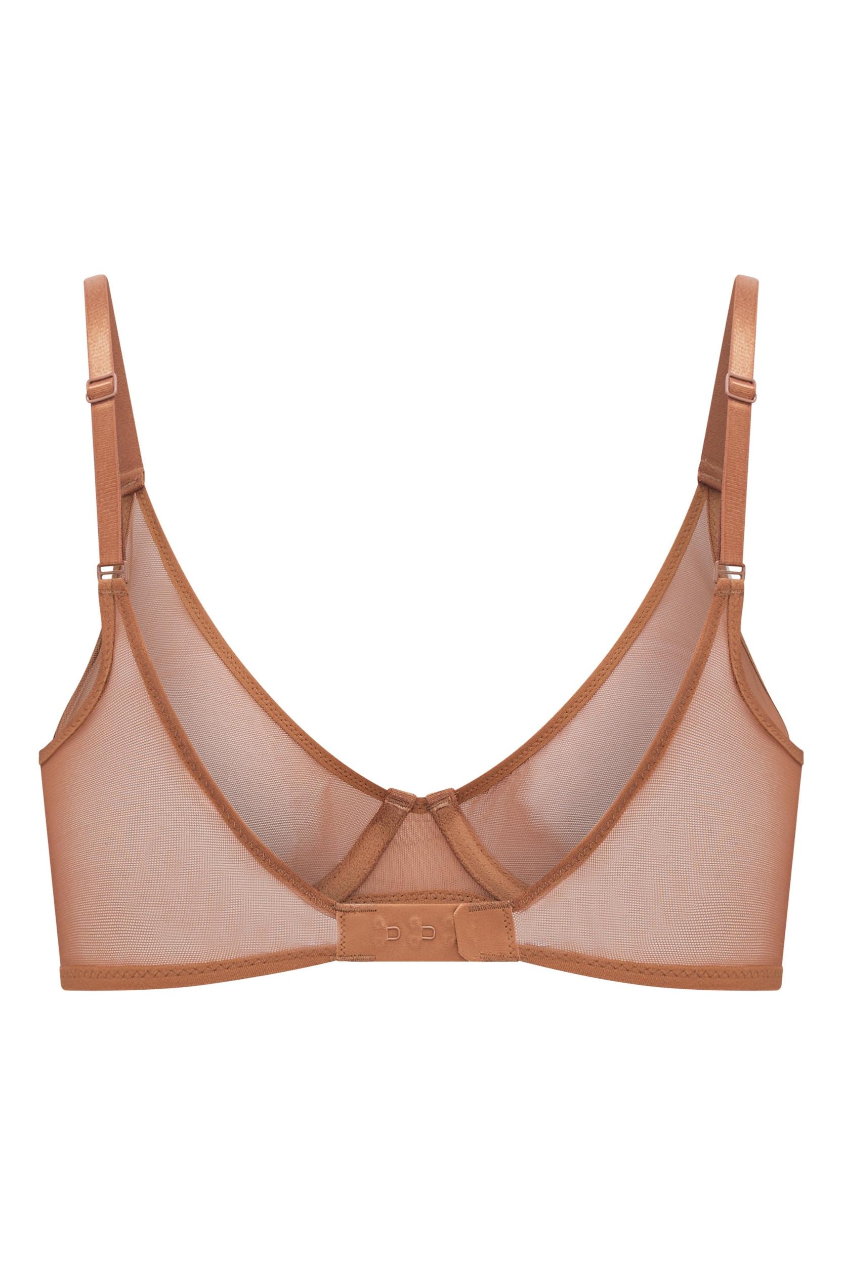 Soft Mesh Single Layer Underwired Bra in Honey Product Image