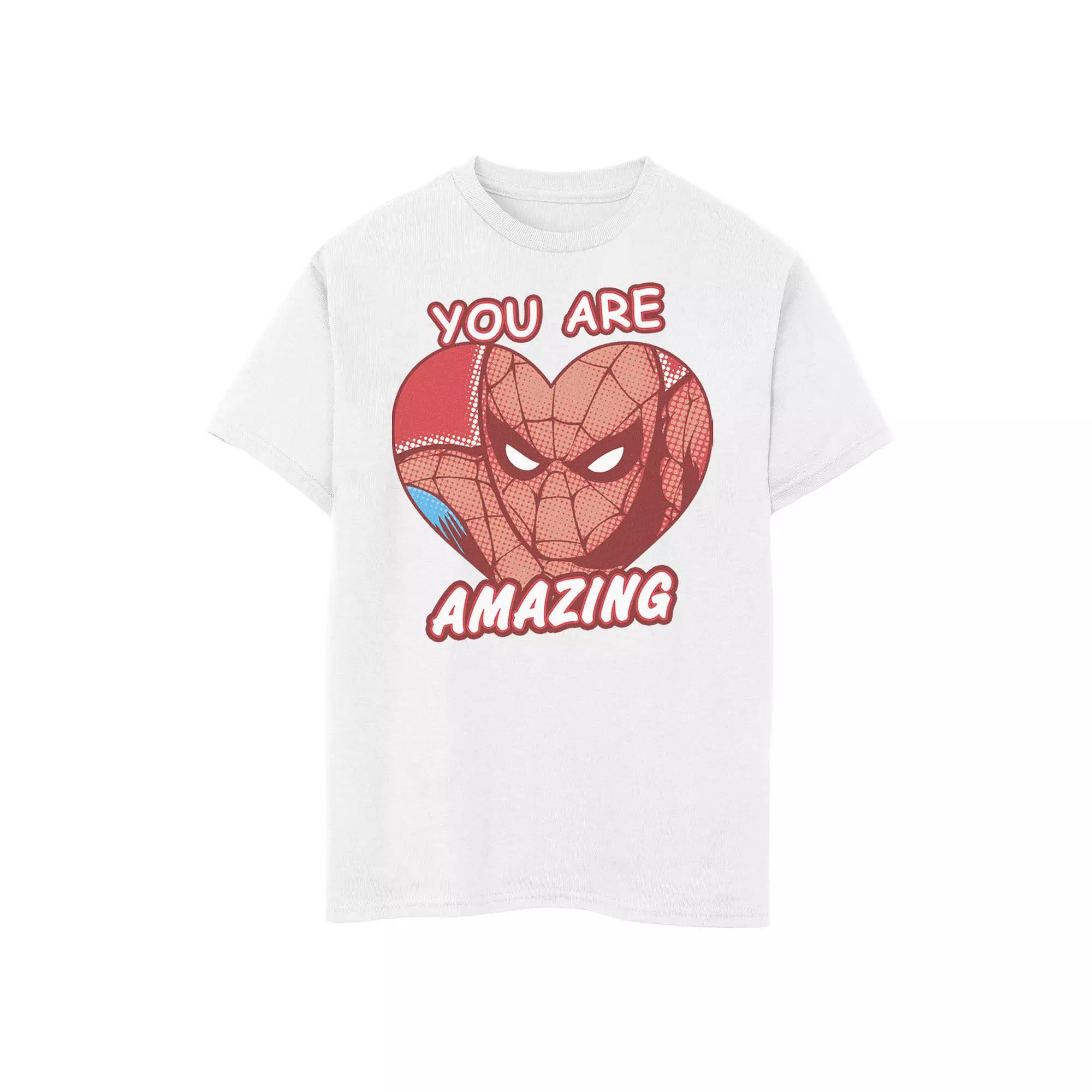 Boys 8-20 Marvel Spider Man Amazing Heart Comic Graphic Tee, Boy's,  Product Image