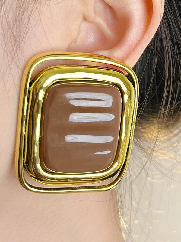 Geometric Shiny Earrings Accessories Product Image