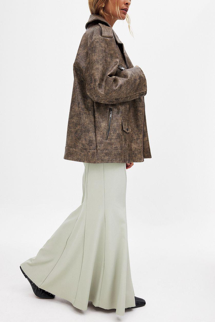 Raw Edge Maxi Skirt Product Image