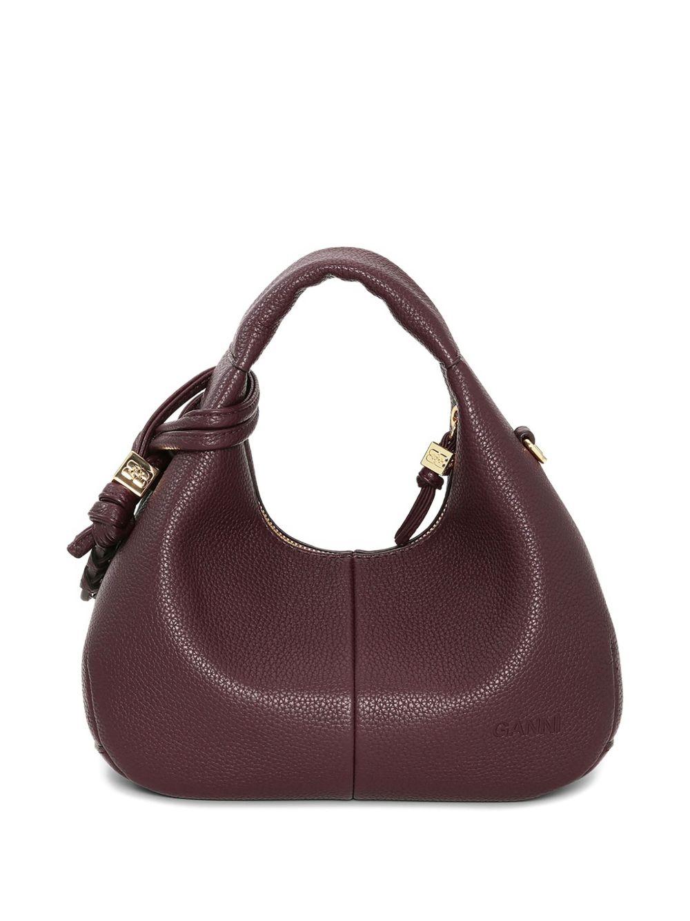 mini textured leather tote bag Product Image