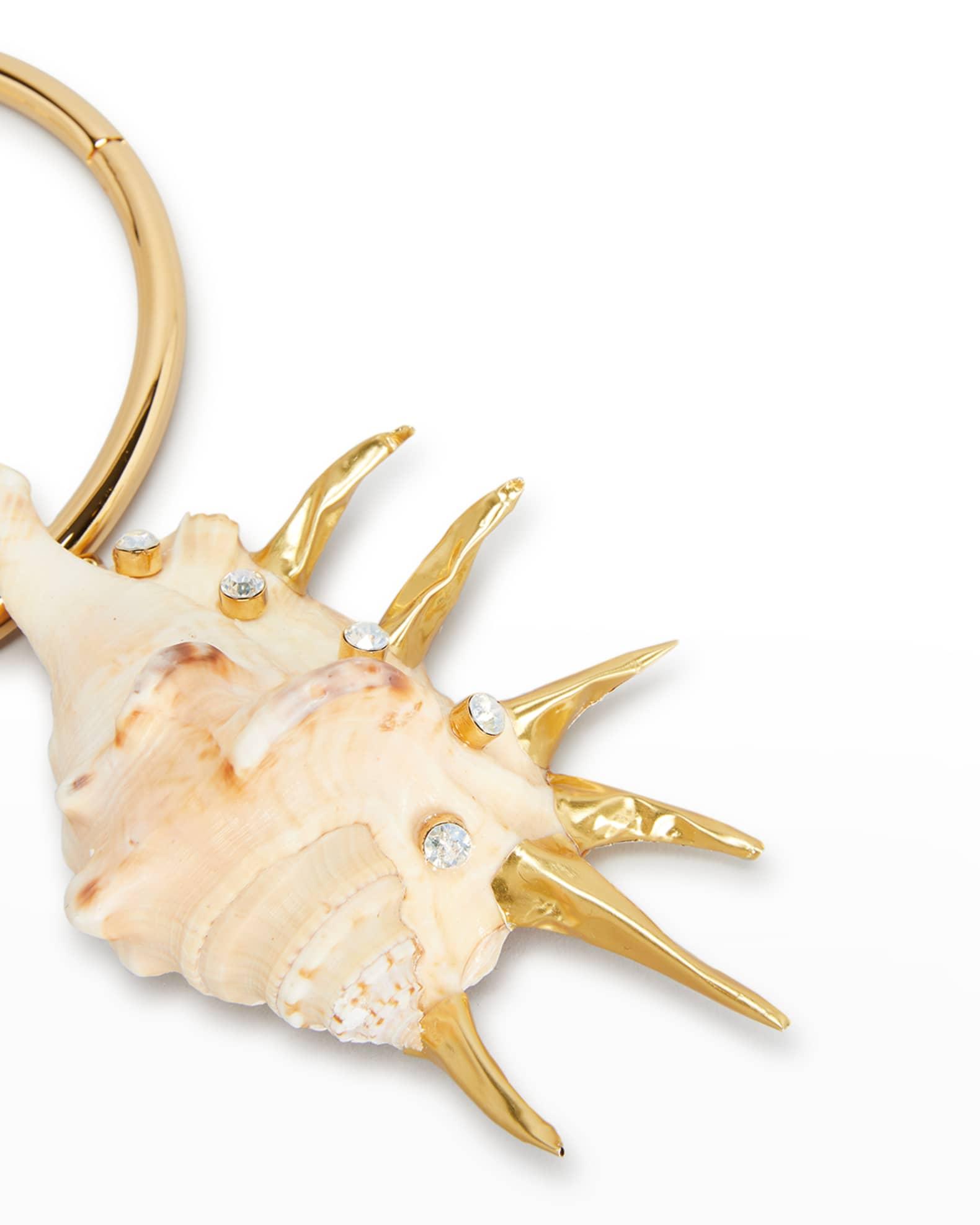 Chrystal Conch Shell Tubular Choker Necklace Product Image