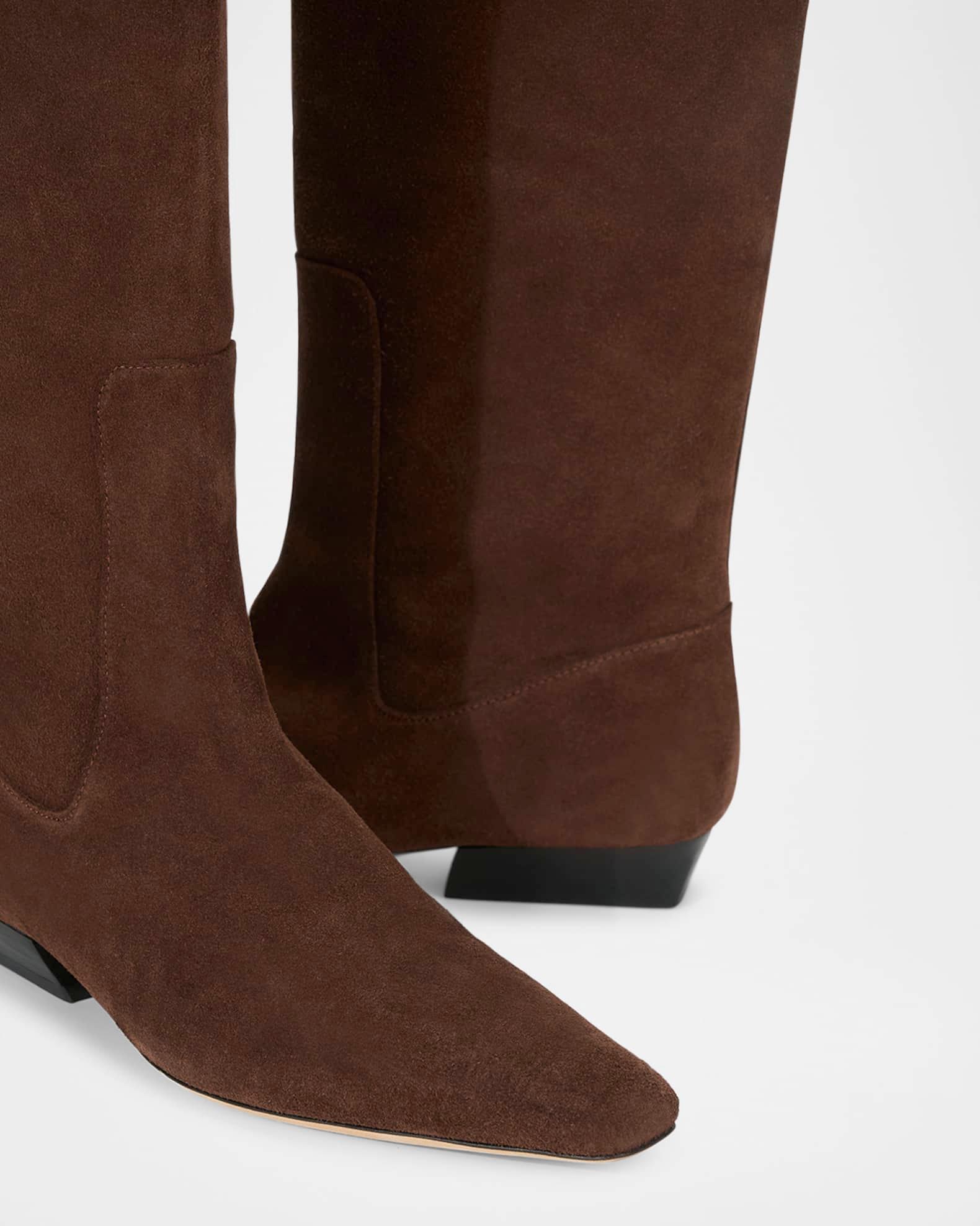 Wally Suede Flat Knee-High Boots  Product Image