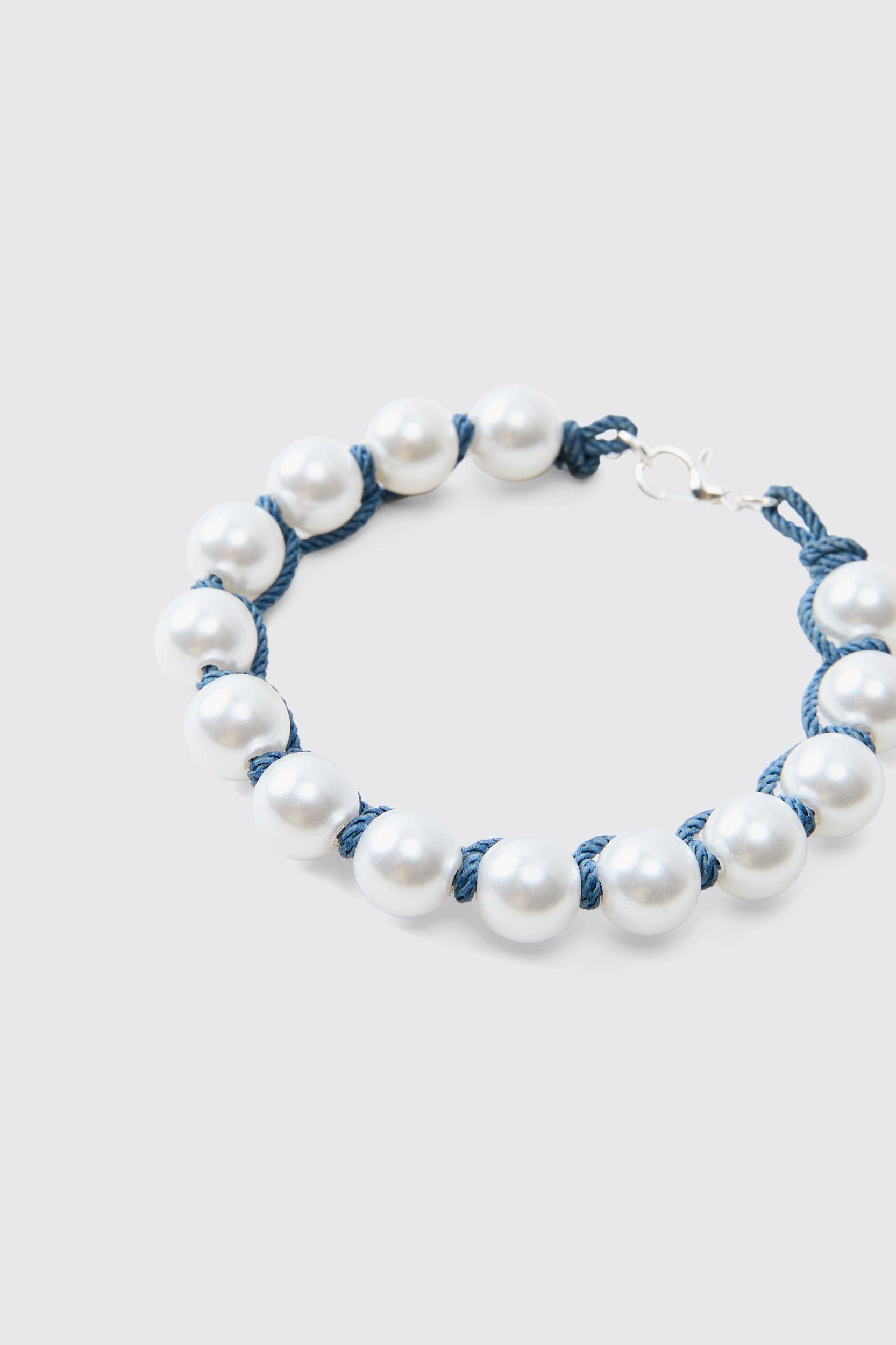 Pearl Rope Bracelet | boohooMAN USA Product Image