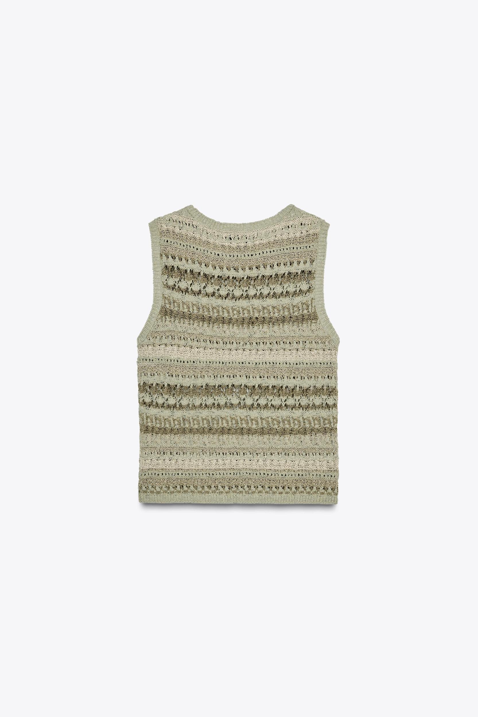 TEXTURED KNIT SLEEVELESS TOP Product Image