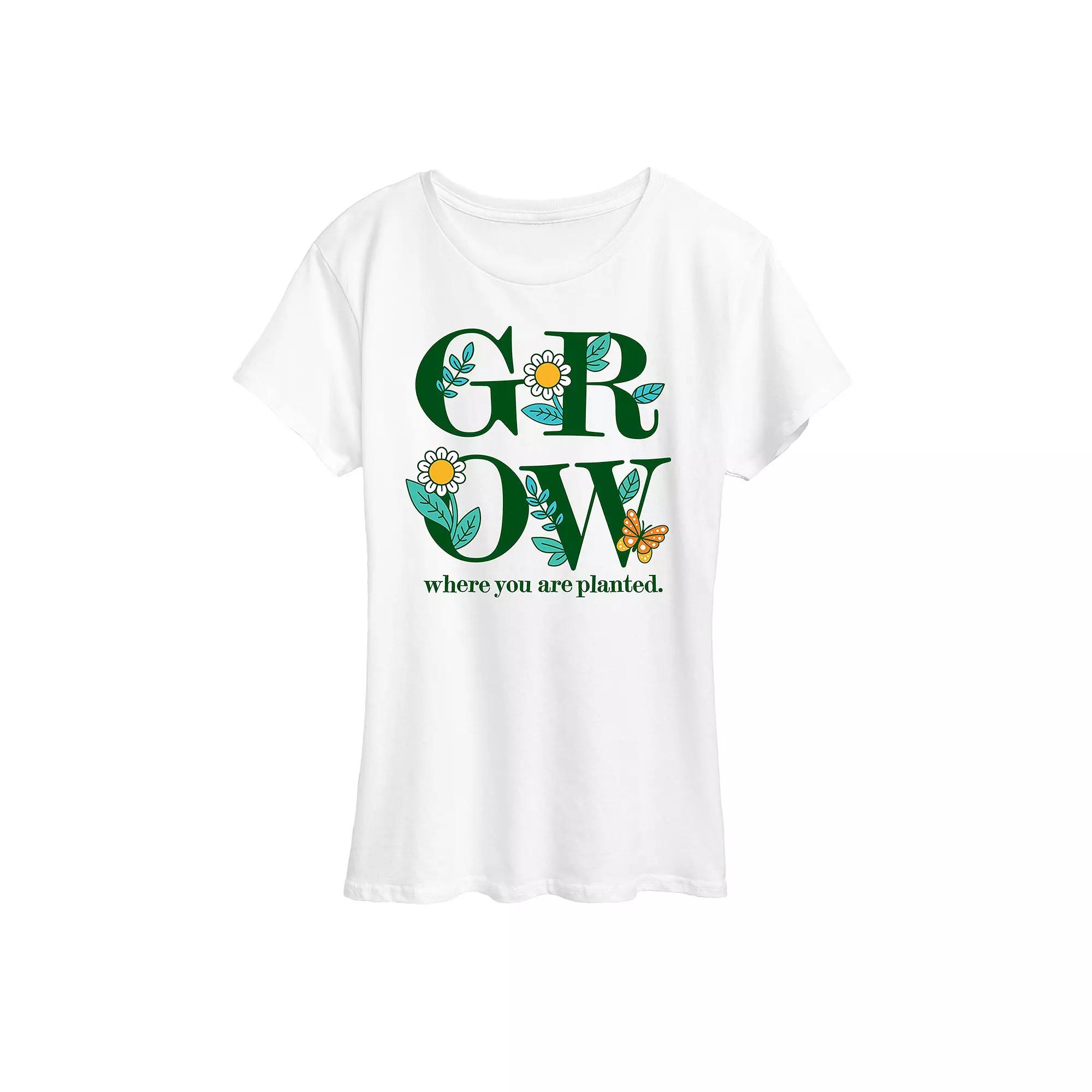 Women's Grow Where You Are Planted Graphic Tee,  Product Image