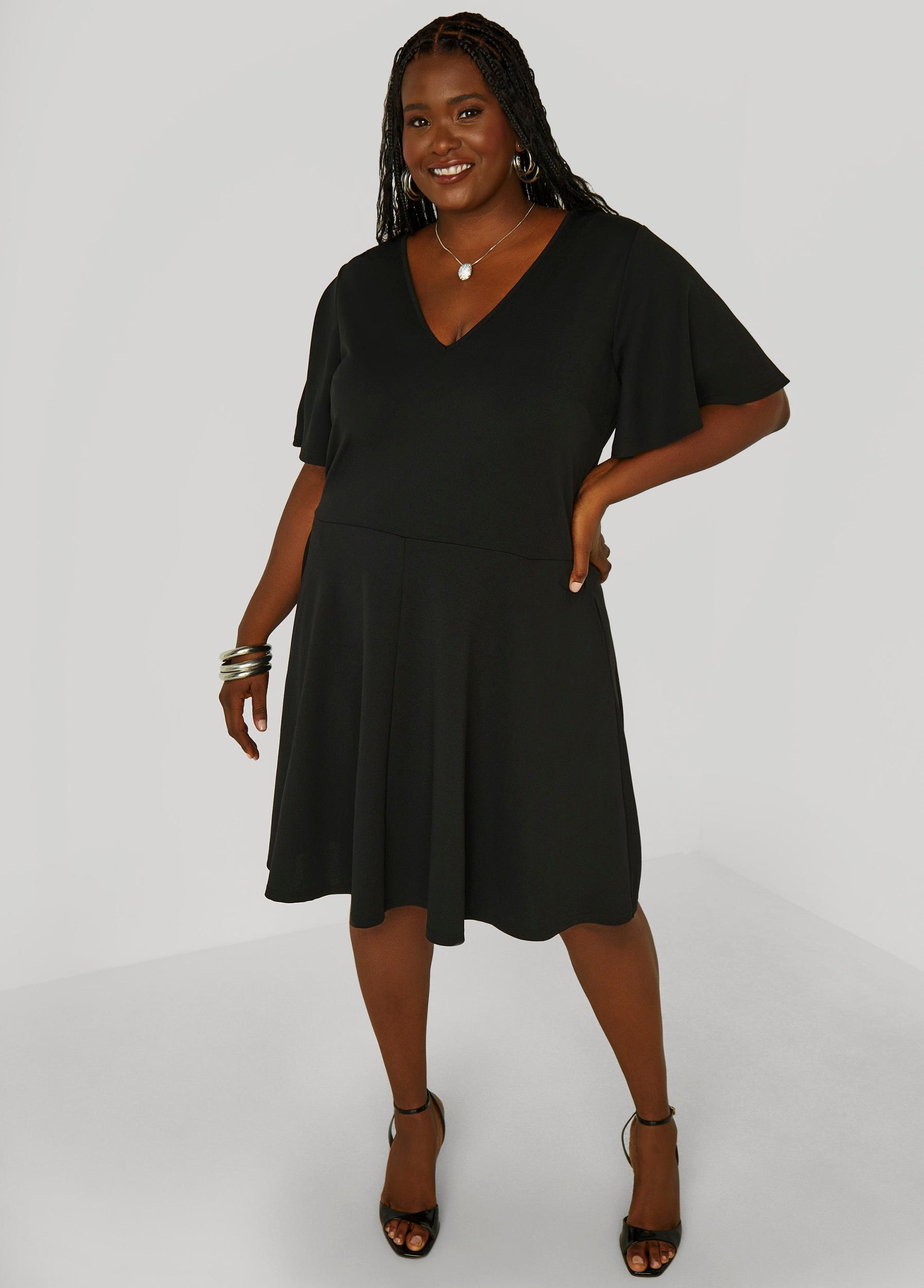 Flutter Sleeve A Line Dress Product Image