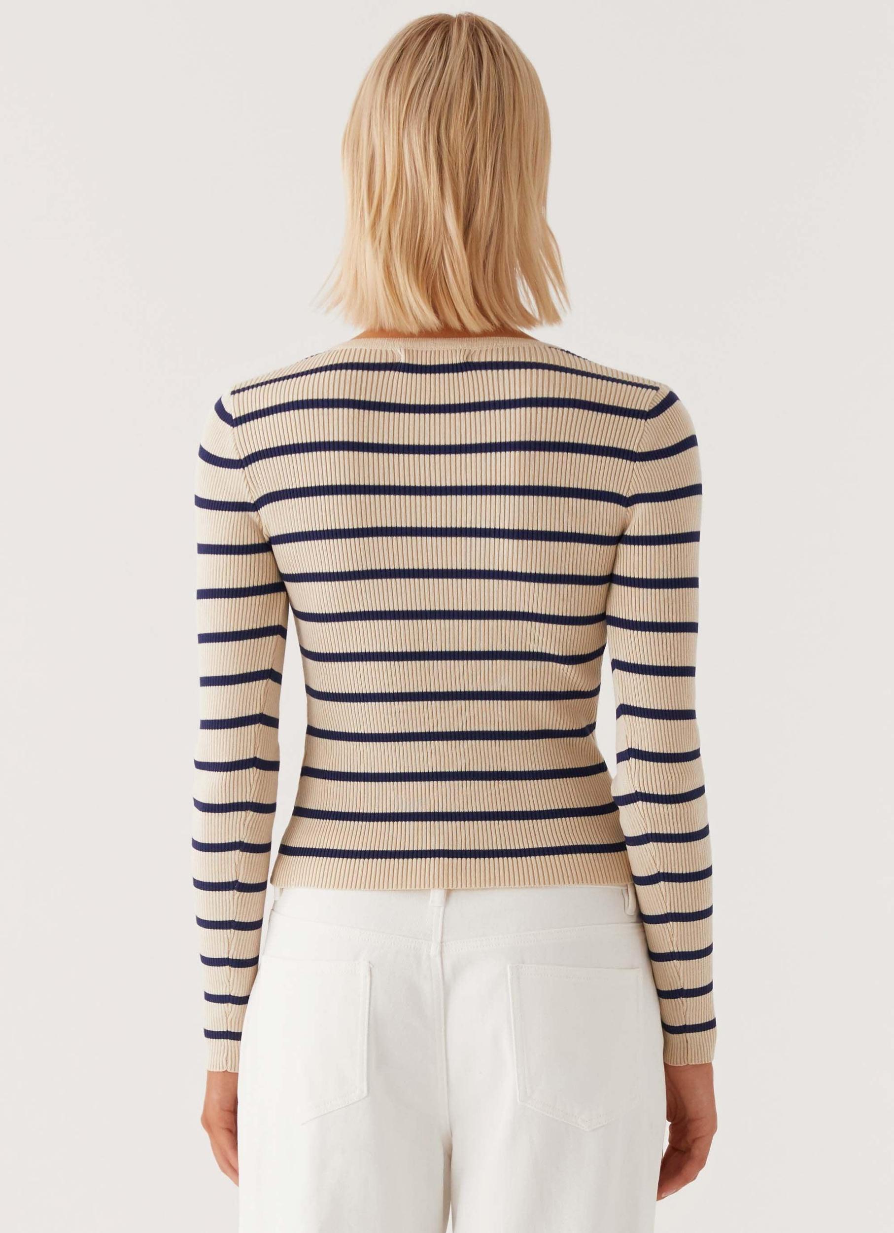 Marlie Knit Top - Multi Stripe Product Image