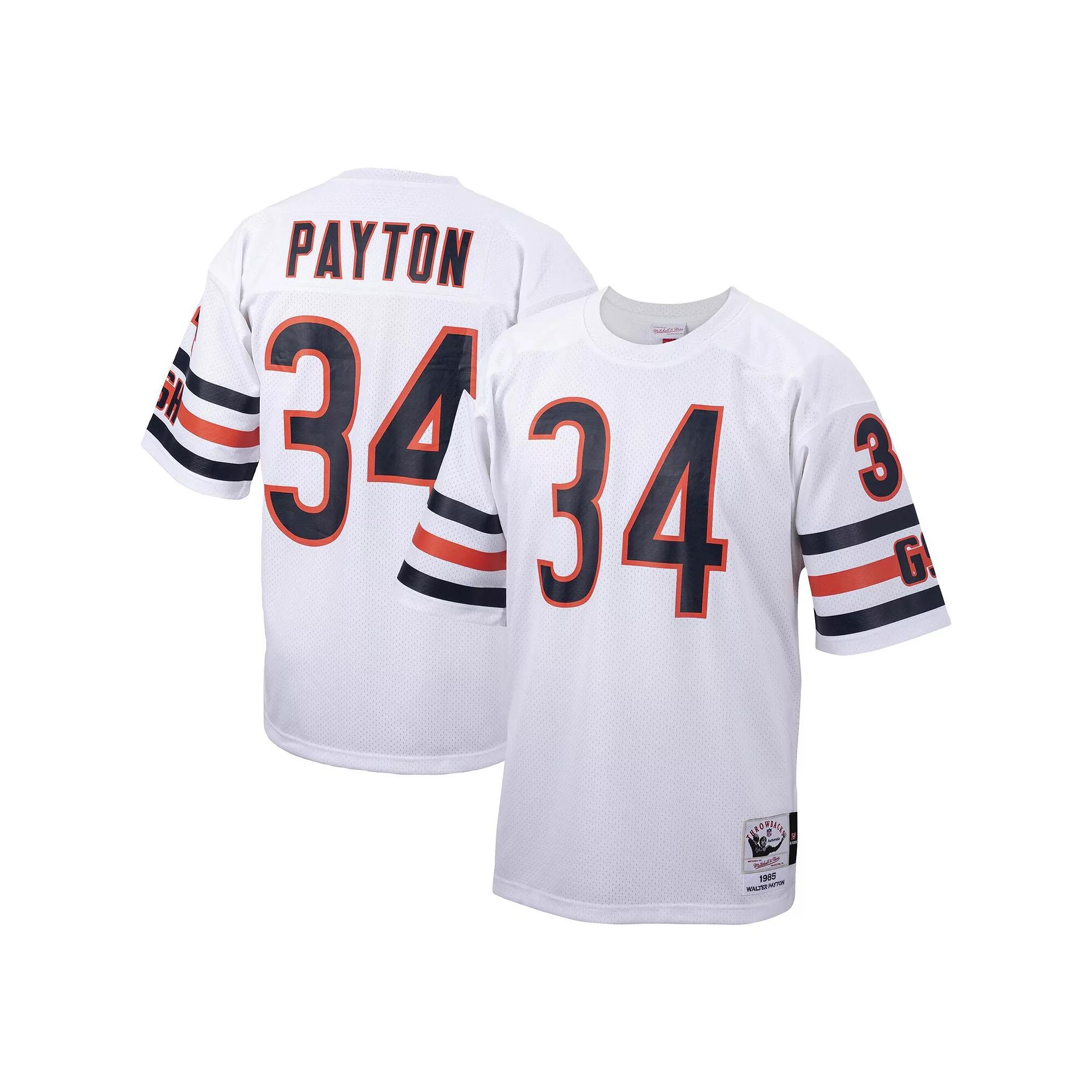 Men's Mitchell & Ness Walter Payton White Chicago Bears Big & Tall 1985 Retired Player Replica Jersey,  Product Image