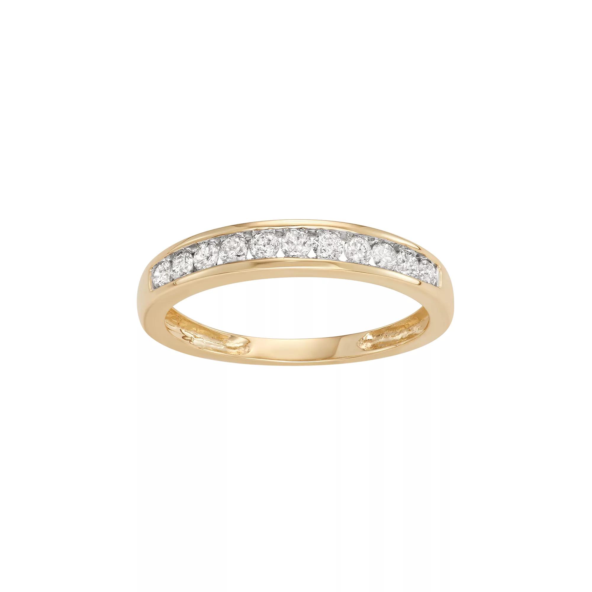 HDI 10k Gold 1/4 Carat T.W. Diamond Wedding Ring, Women's,  Product Image
