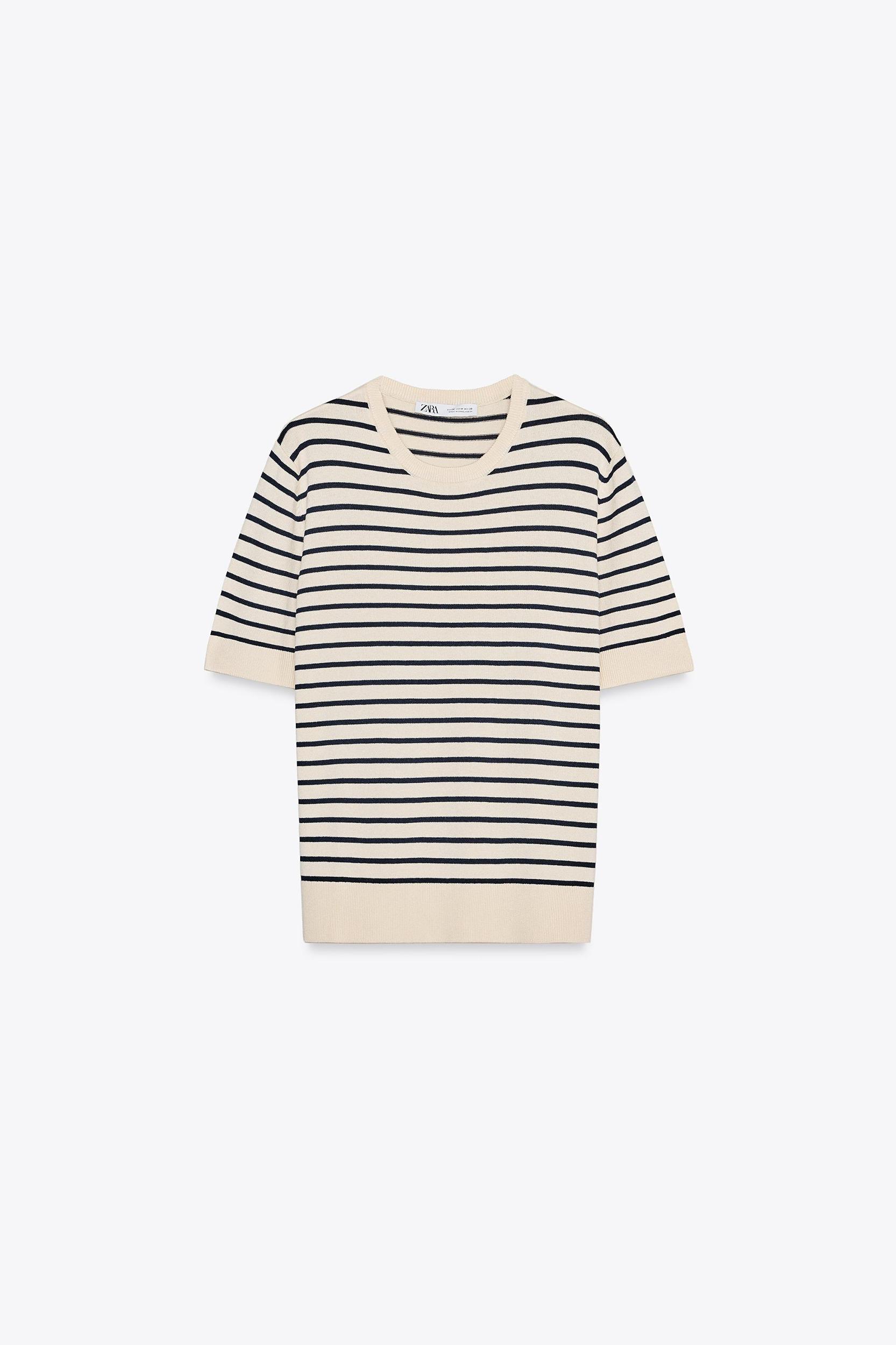 STRIPED KNIT TOP Product Image