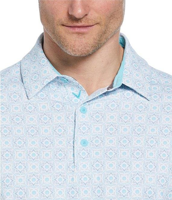 Callaway Foulard Print Performance Stretch Short Sleeve Polo Shirt Product Image