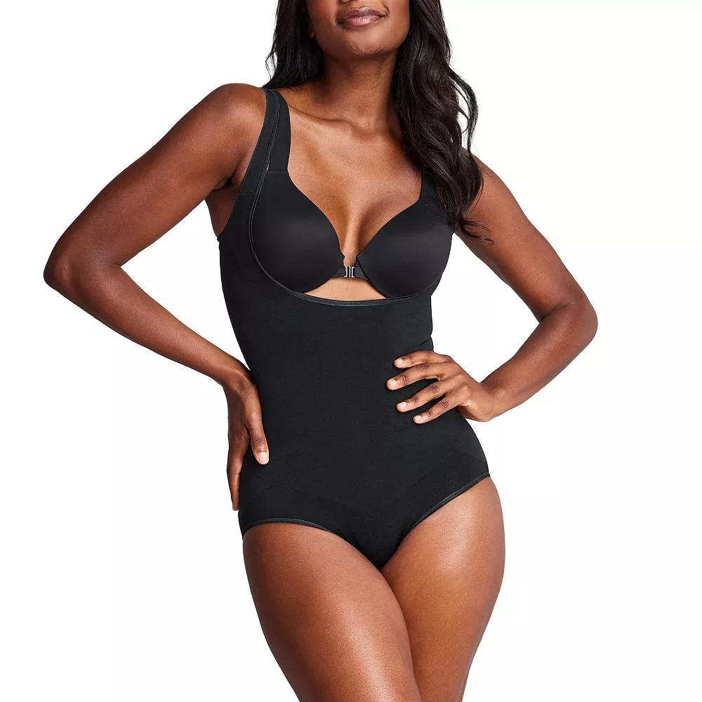 RED HOT by SPANX® Women's Ultra-Firm Control Shapewear Flat Out Flawless Open-Bust Panty Bodysuit 10315R, Size: Medium, Very Black Product Image