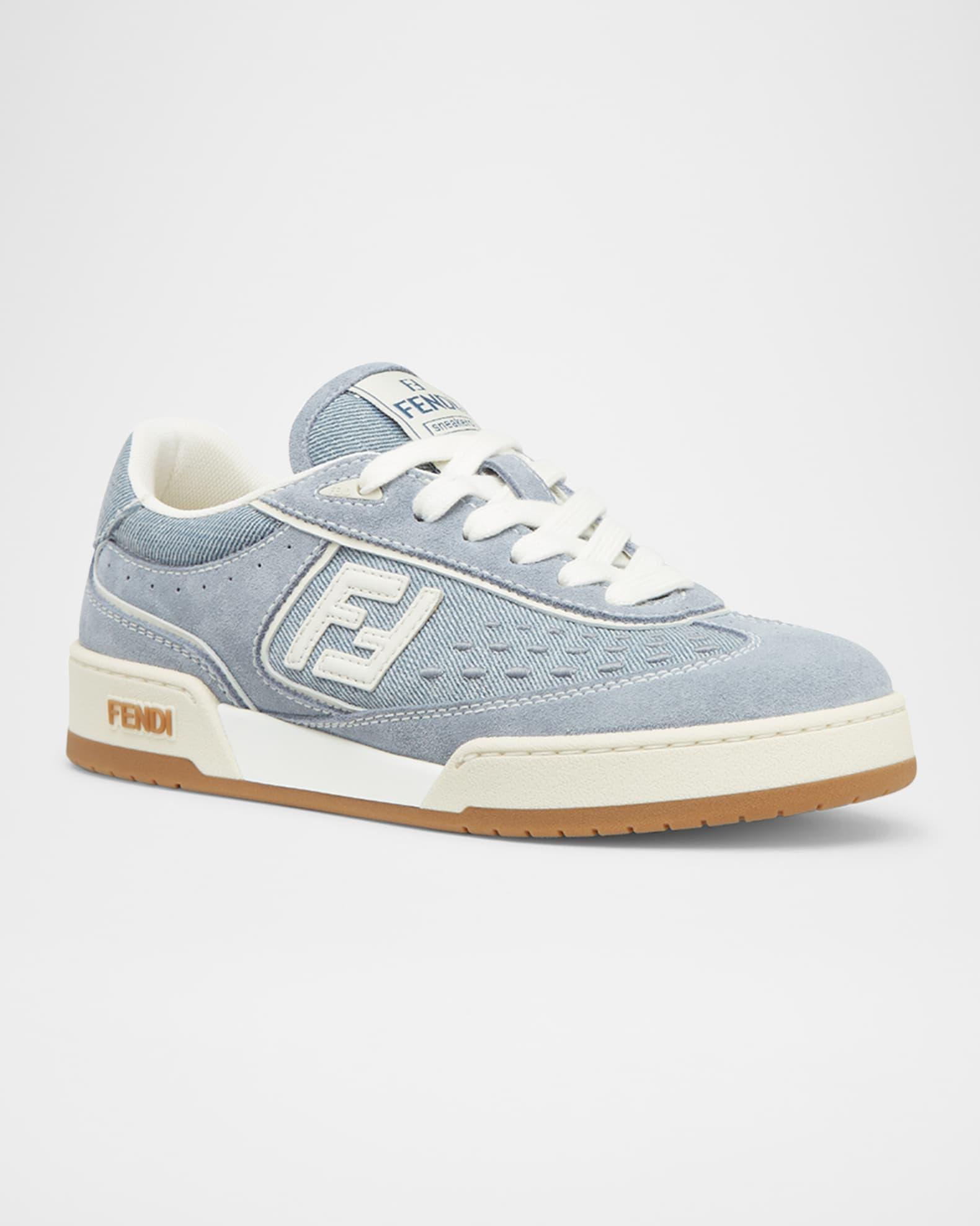 Match Denim and Suede Low-Top Sneakers Product Image
