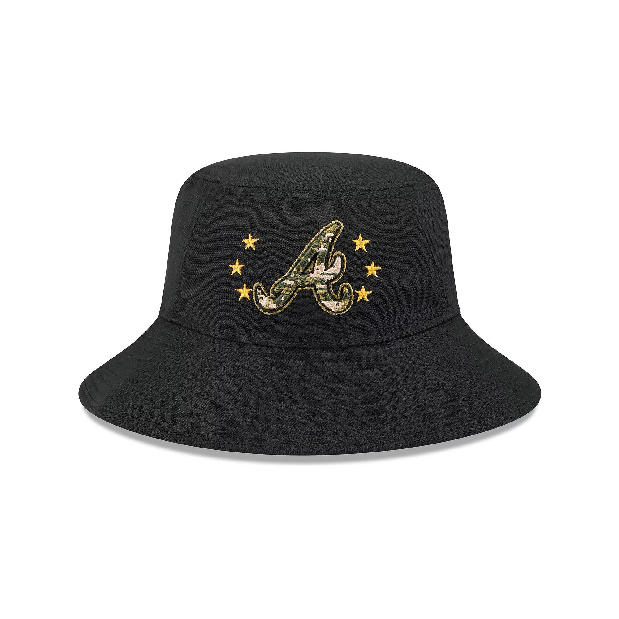 Men's New Era  Black Atlanta Braves 2024 Armed Forces Day Bucket Hat Product Image