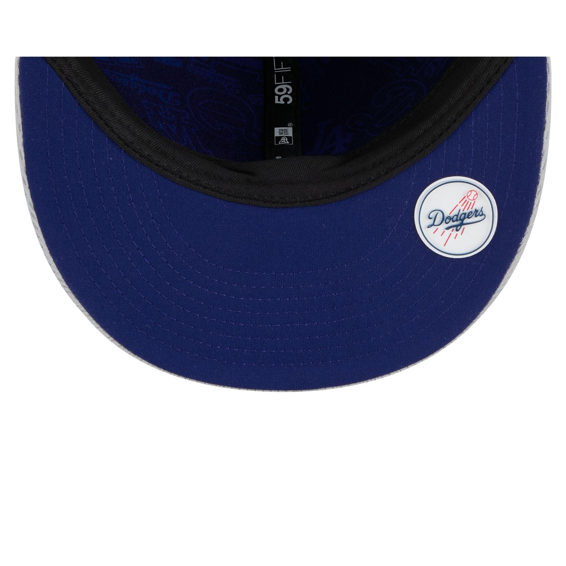 Los Angeles Dodgers 2025 Clubhouse Gray 59FIFTY Fitted Hat Male Product Image