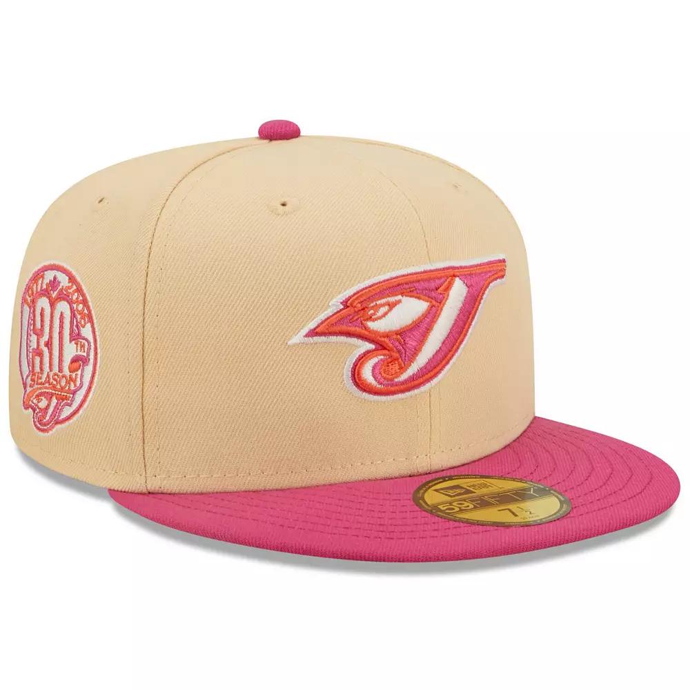 Men's New Era Orange/Pink Toronto Blue Jays 30th Season Mango Passion 59FIFTY Fitted Hat, Size: 7 7/8, Jay Orange Product Image