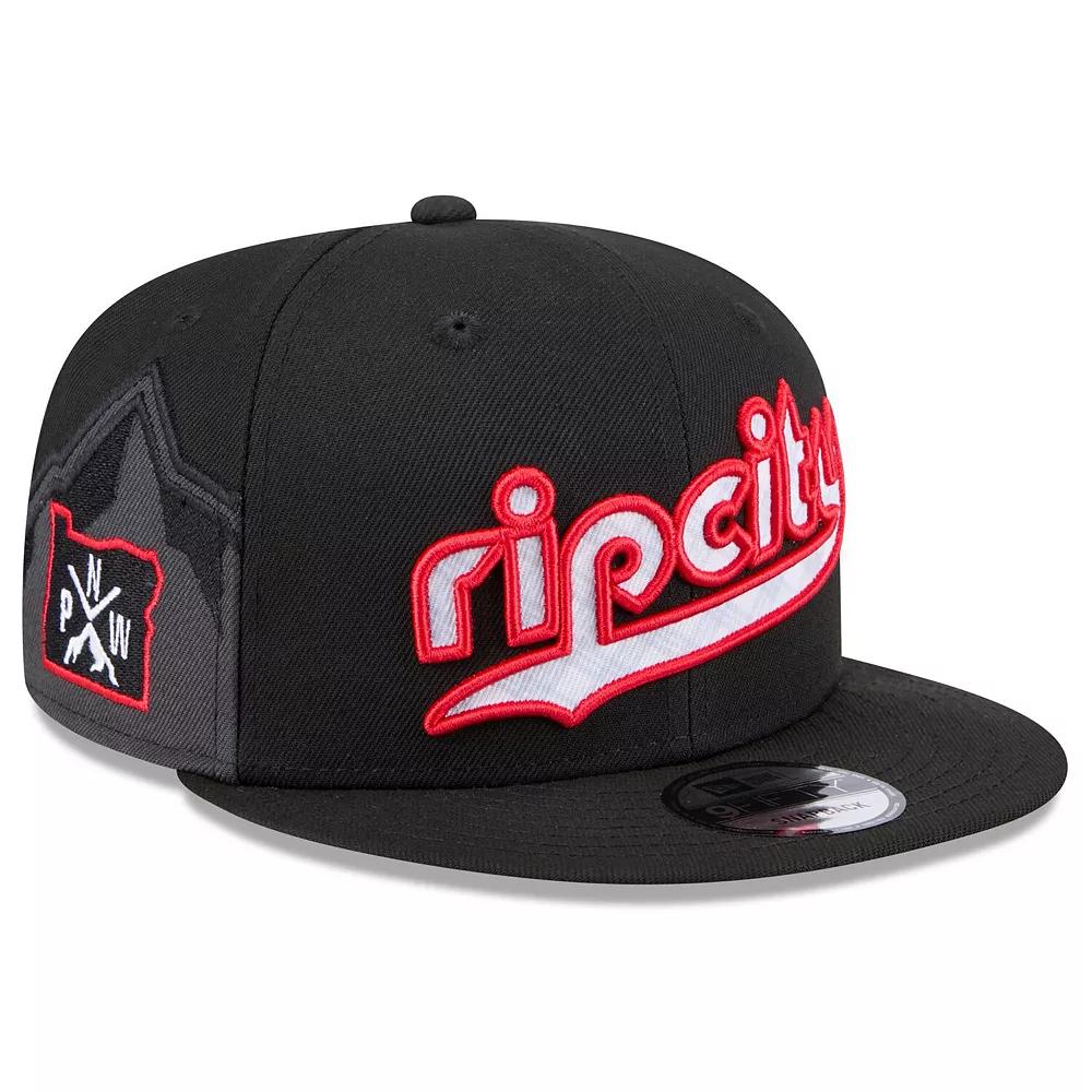 Men's New Era Black Portland Trail Blazers 2024/25 City Edition 9FIFTY Snapback Hat Product Image