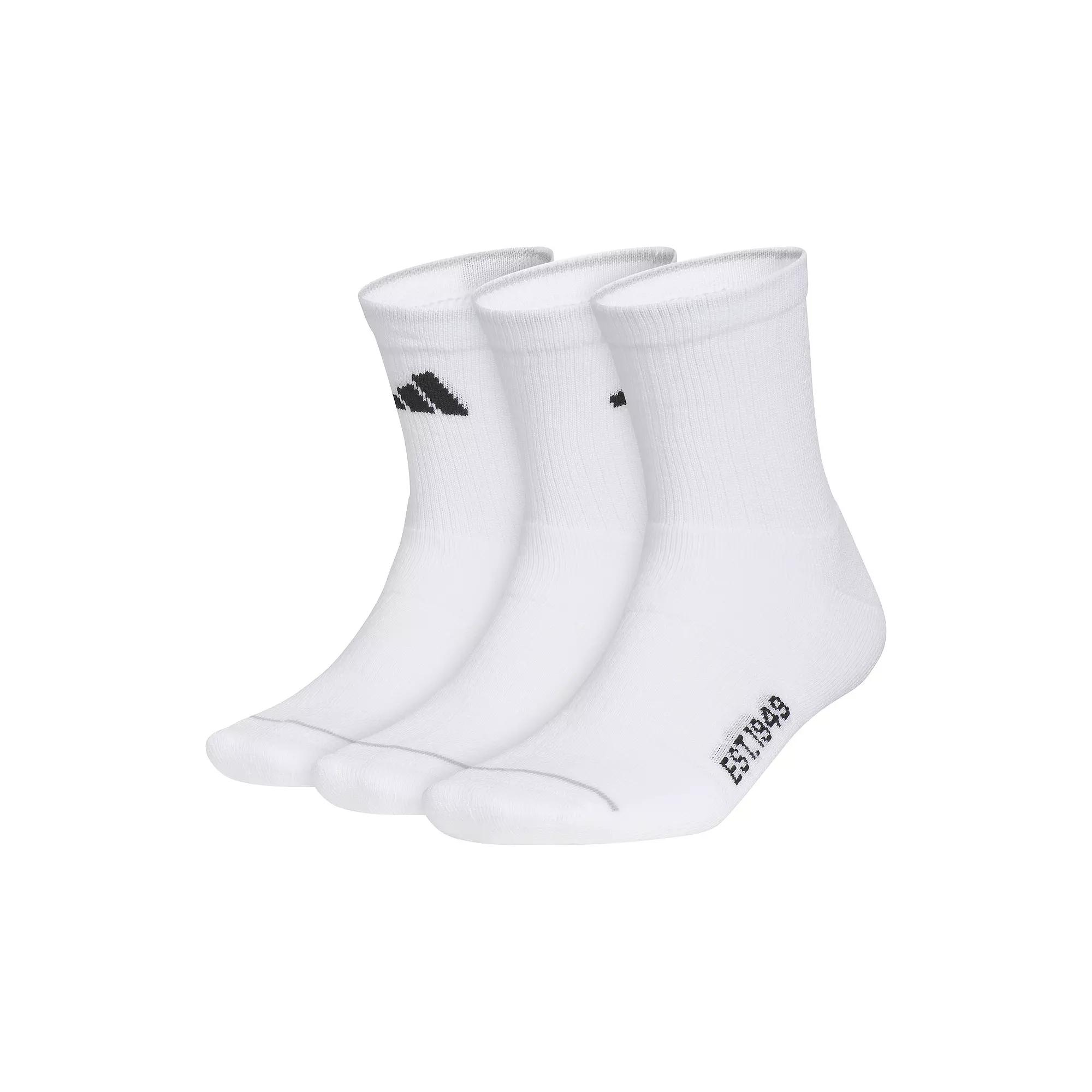 Men's adidas Cushioned Sport 4.0 3-Pack High Quarter Socks,  Product Image
