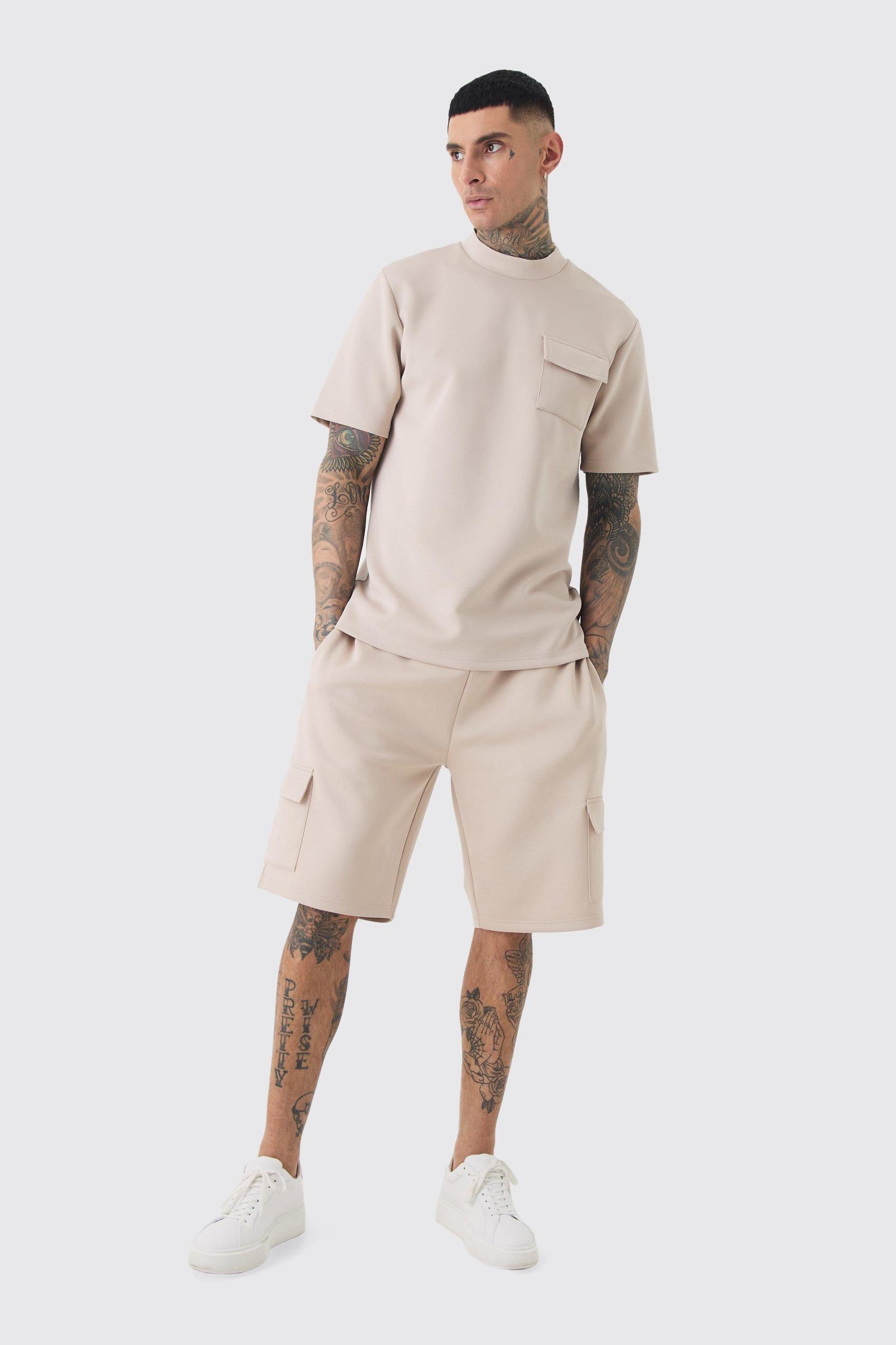 Tall Scuba Relaxed Cargo Shorts | boohooMAN USA Product Image