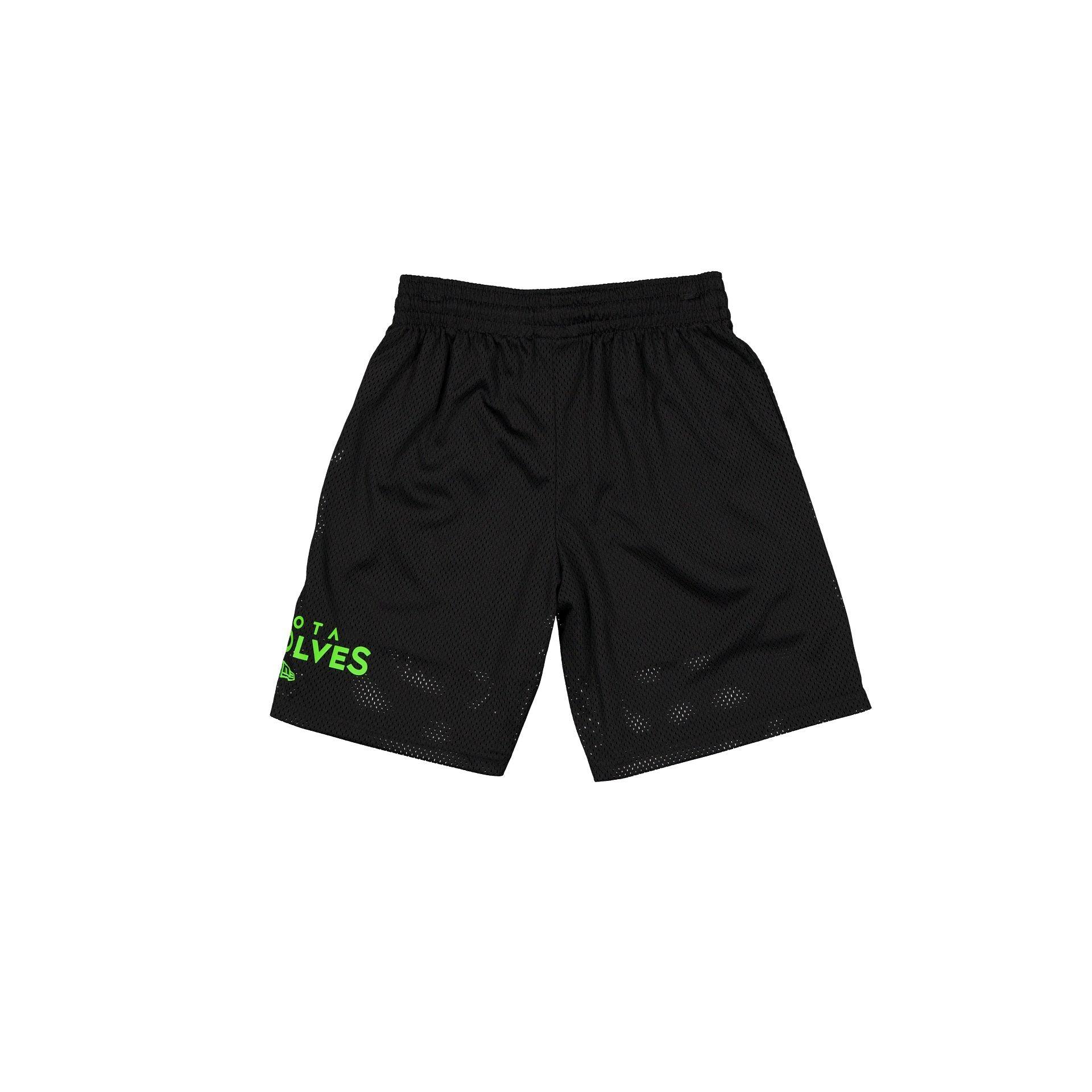 Minnesota Timberwolves Mesh Black Shorts Male Product Image