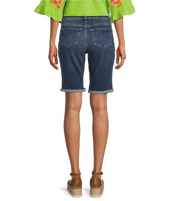 NYDJ Petite Size Briella Stretch Denim Lift Tuck® Mid Rise Roll Cuff Shorts Product Image