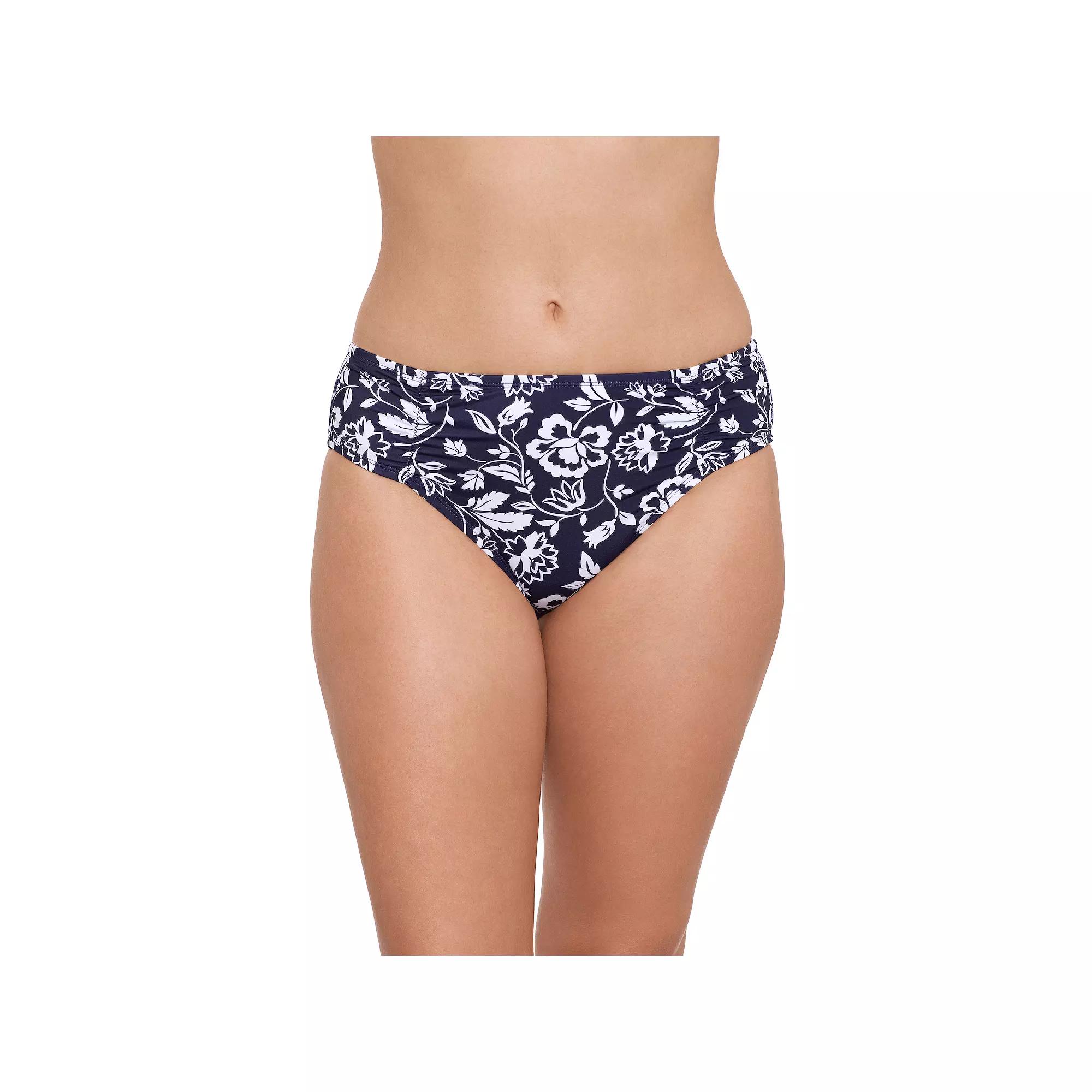Women's Draper James Shirred Hipster Swim Bottoms, Size: Small, Vine Floral Product Image