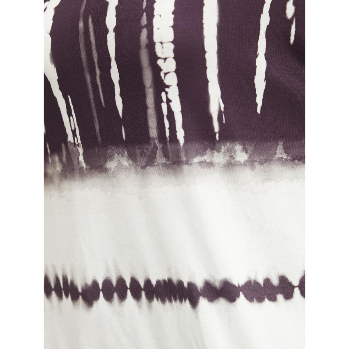 Plus Size Tie Dye Batwing Sleeve T-shirt Mauve Women Casual Tie Dye V-neck Everyday T-shirts BloomChic 18-20/2X Product Image