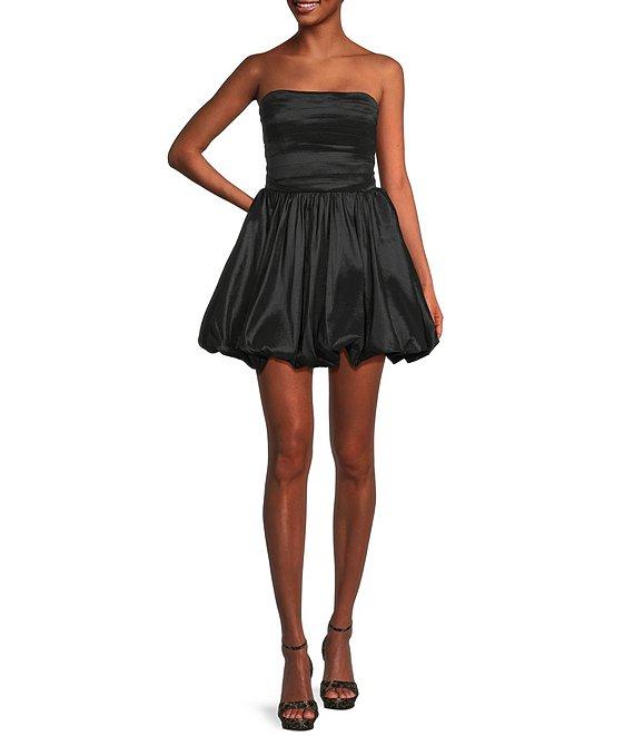 B. Darlin Strapless Pleated Bubble Dress Product Image
