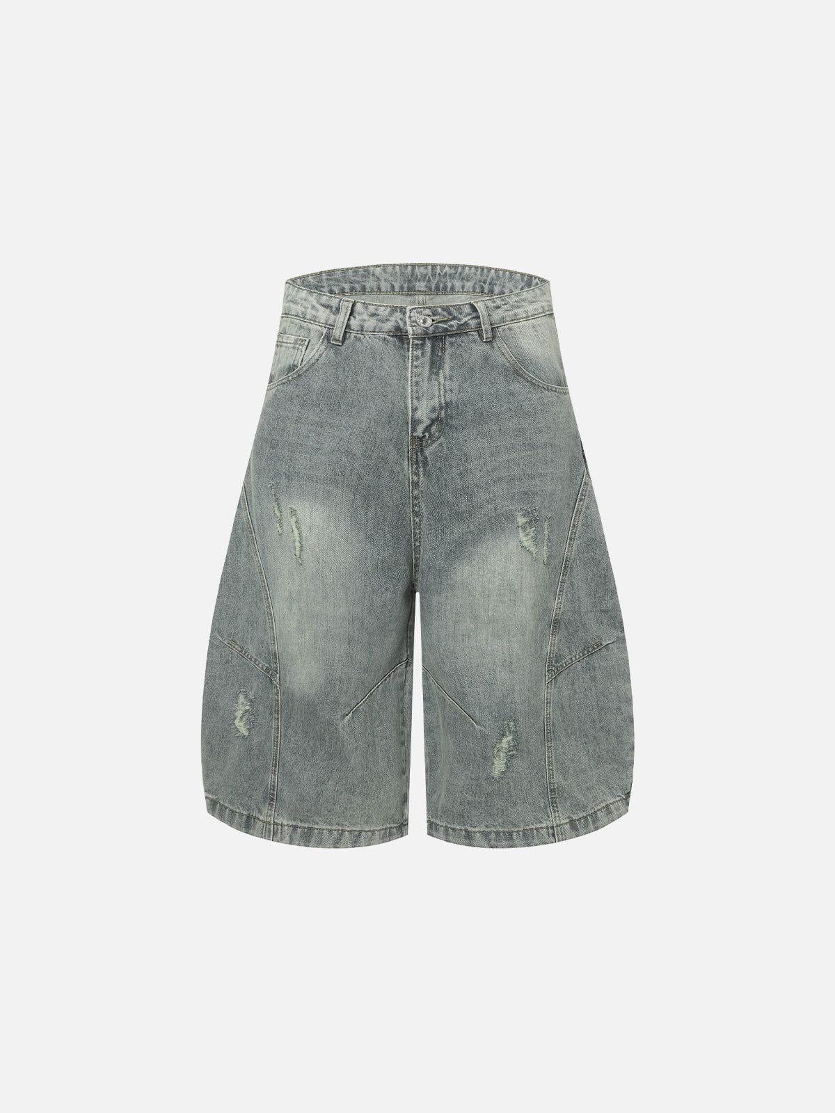Aelfric Eden Washed Distressed Longline Barrel Jorts Product Image