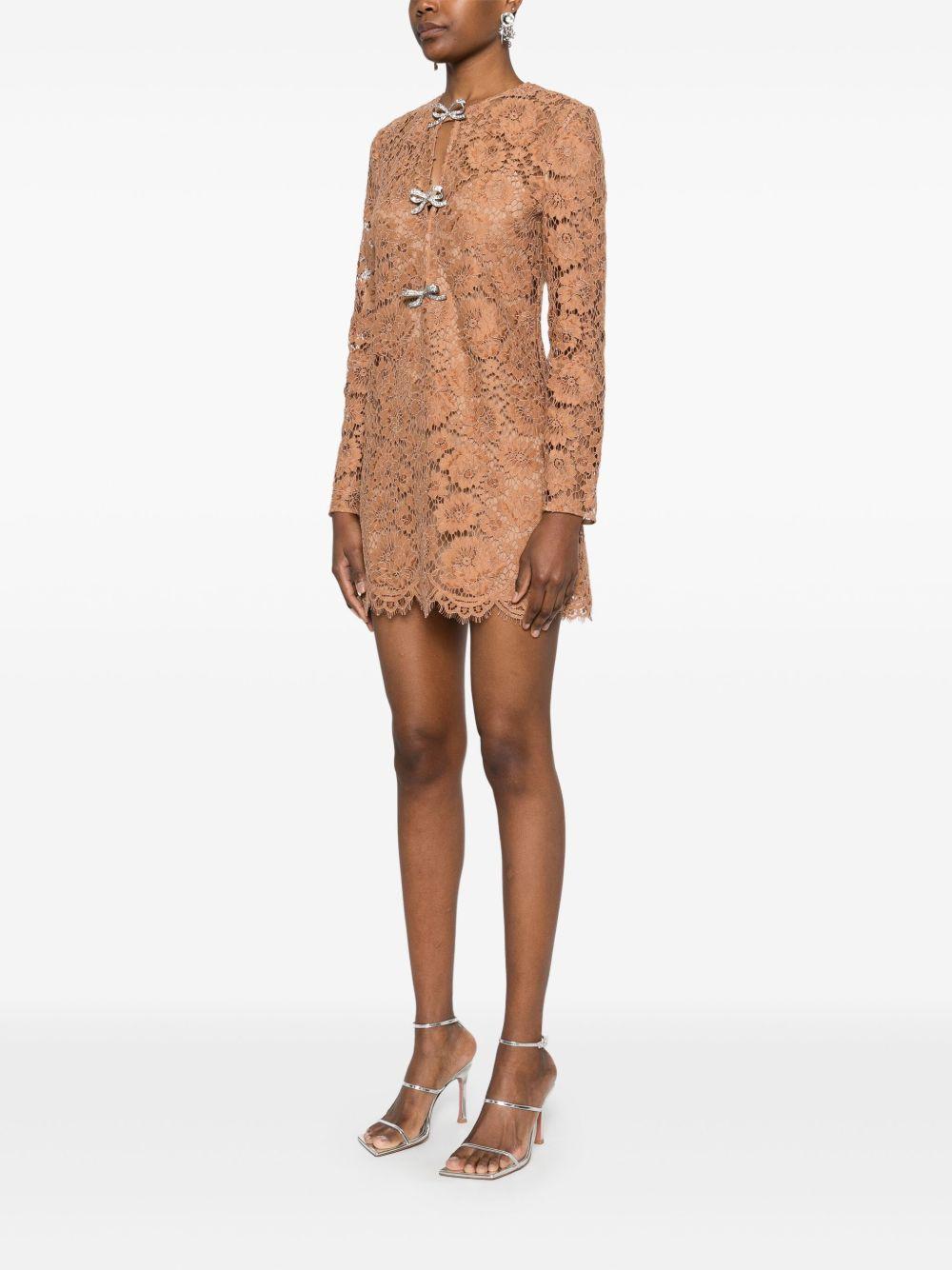 lace bow mini dress Product Image